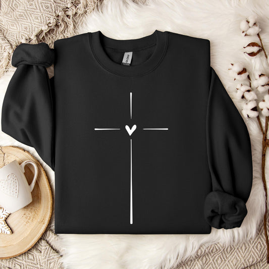 Heart Cross Sweatshirt