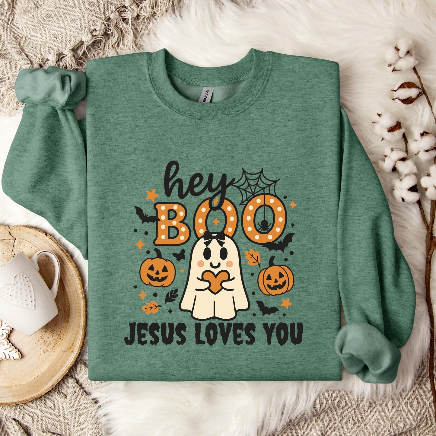 Hey Boo Jesus Loves You Sweatshirt