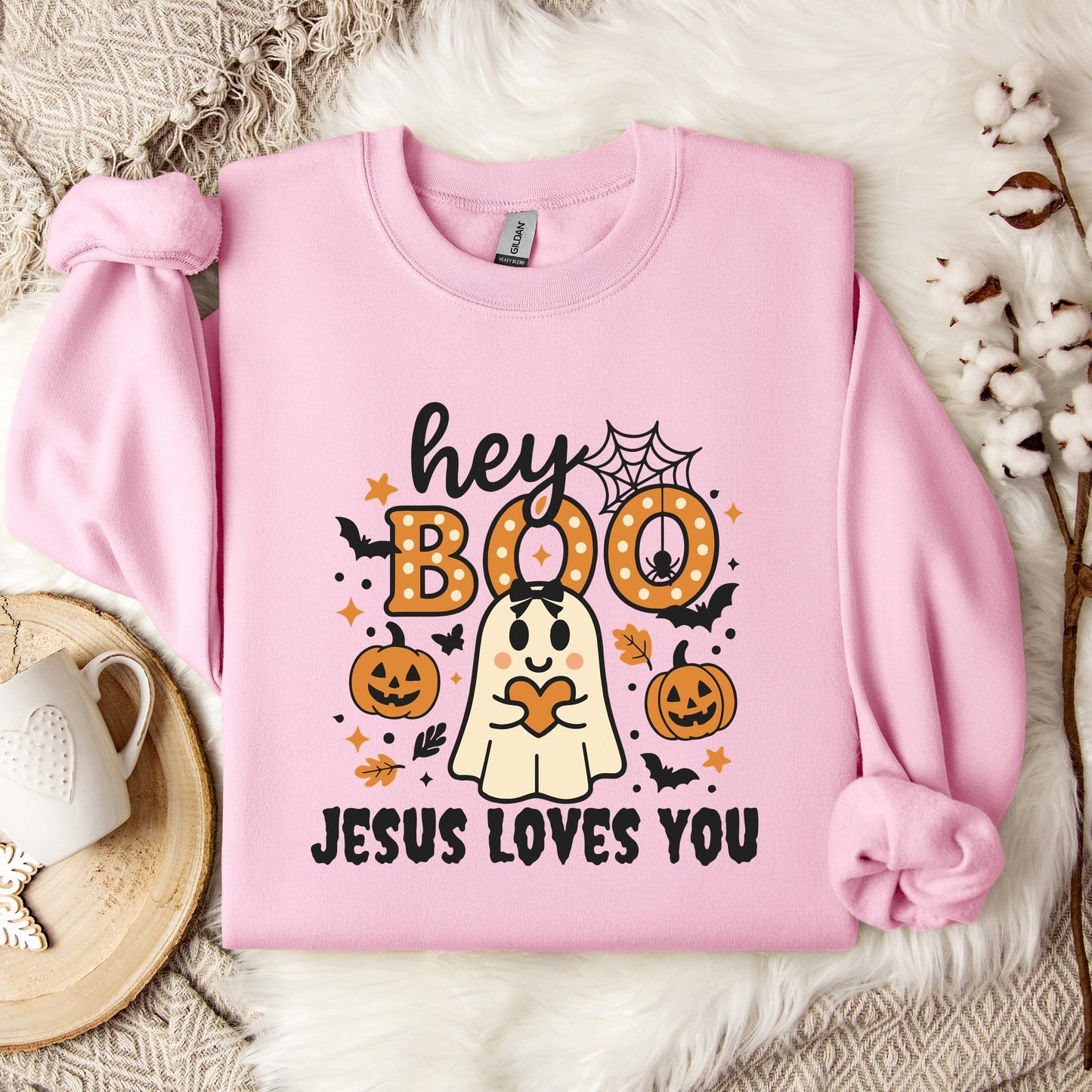 Hey Boo Jesus Loves You Sweatshirt
