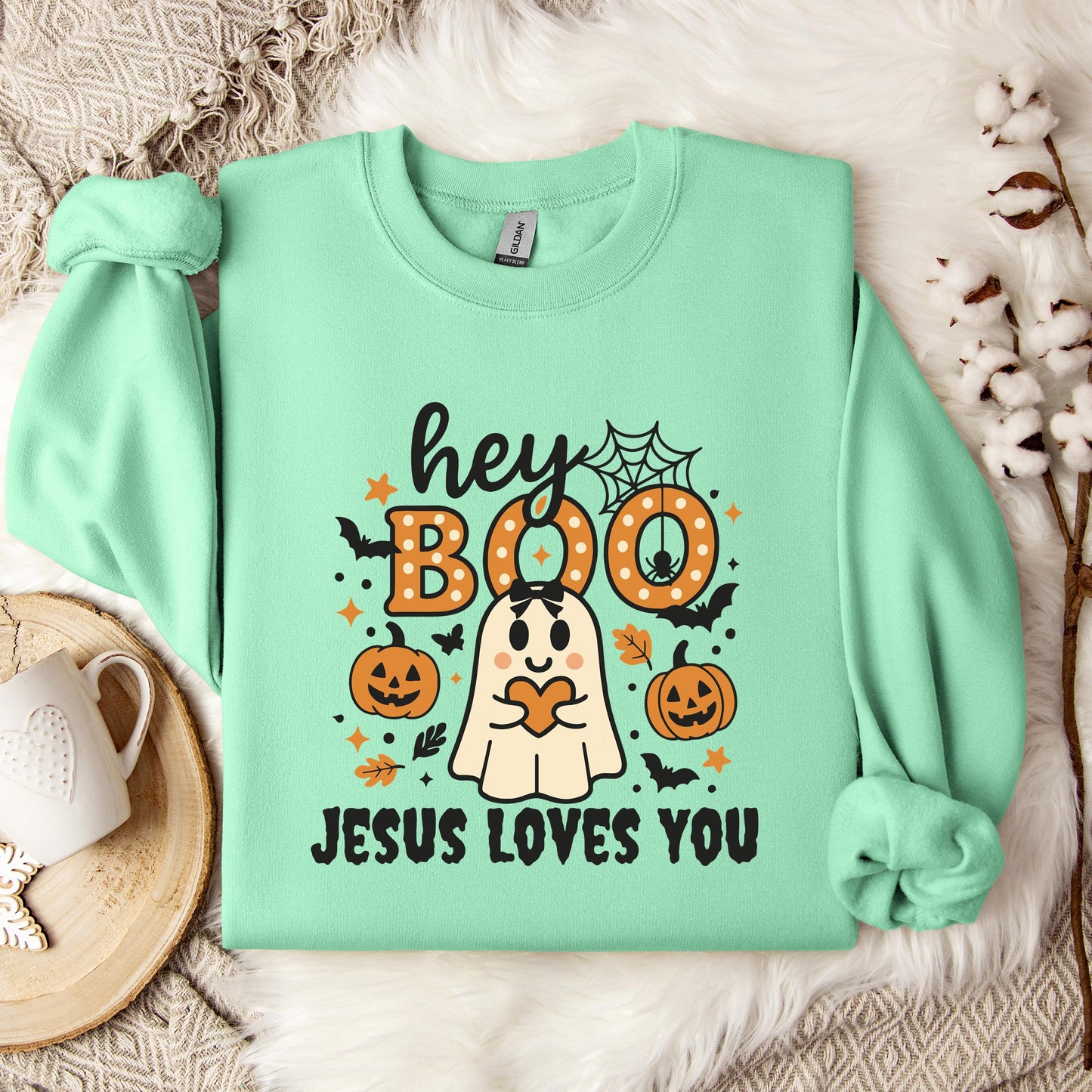 Hey Boo Jesus Loves You Sweatshirt