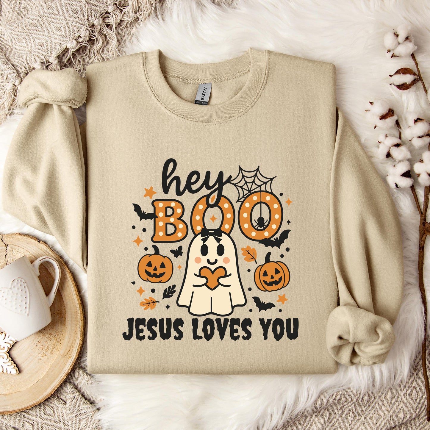 Hey Boo Jesus Loves You Sweatshirt