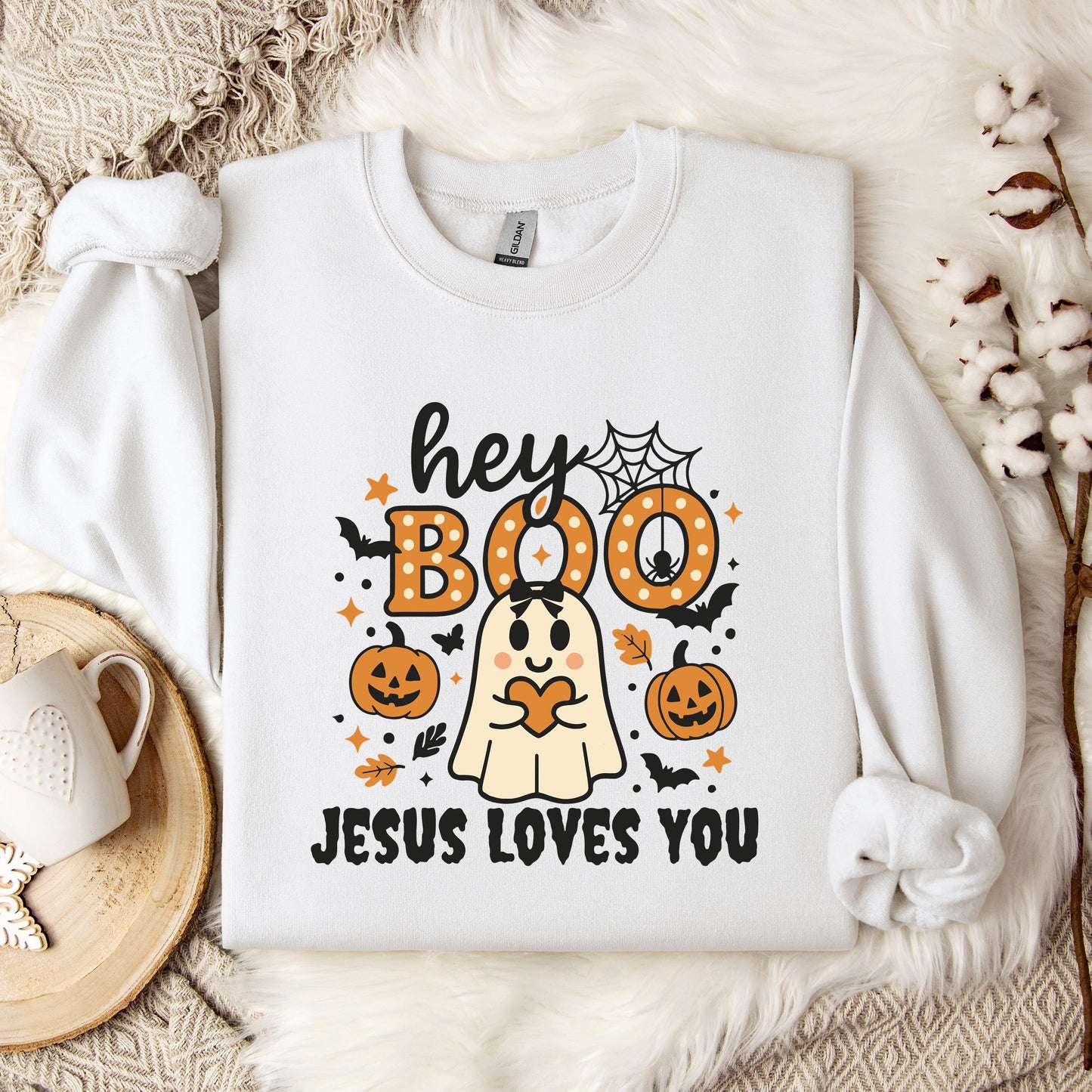Hey Boo Jesus Loves You Sweatshirt