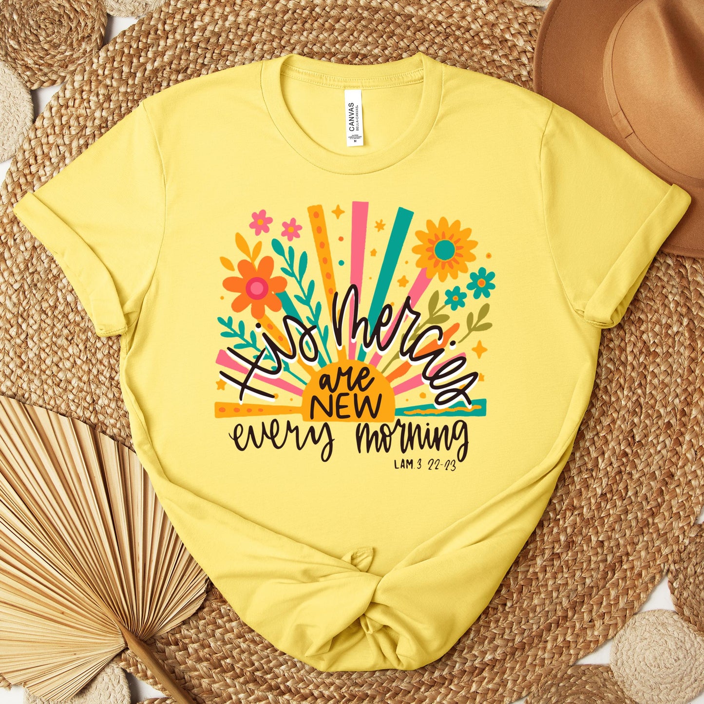 His Mercies Are New Every Morning Lamentation 3.22-23 01 Premium T-shirt