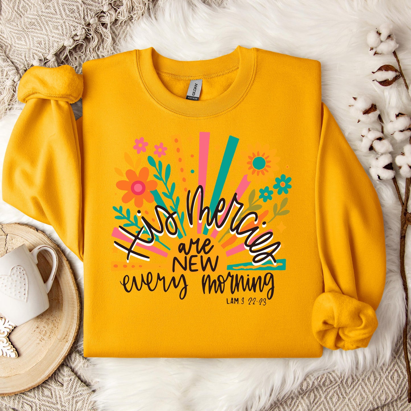 His Mercies Are New Every Morning Lamentation 3.22-23 01 Sweatshirt