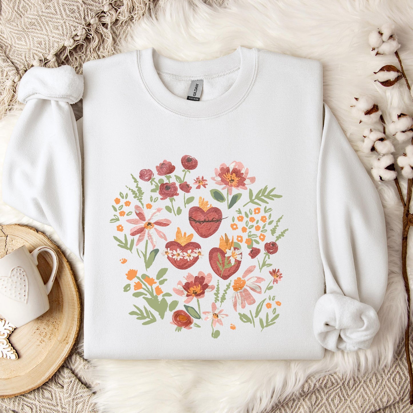 Holy Family Hearts Sweatshirt