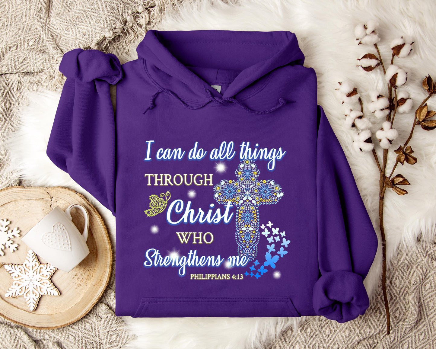 I Can Do All Things Through Chirst Philippians 4.13 Hoodie