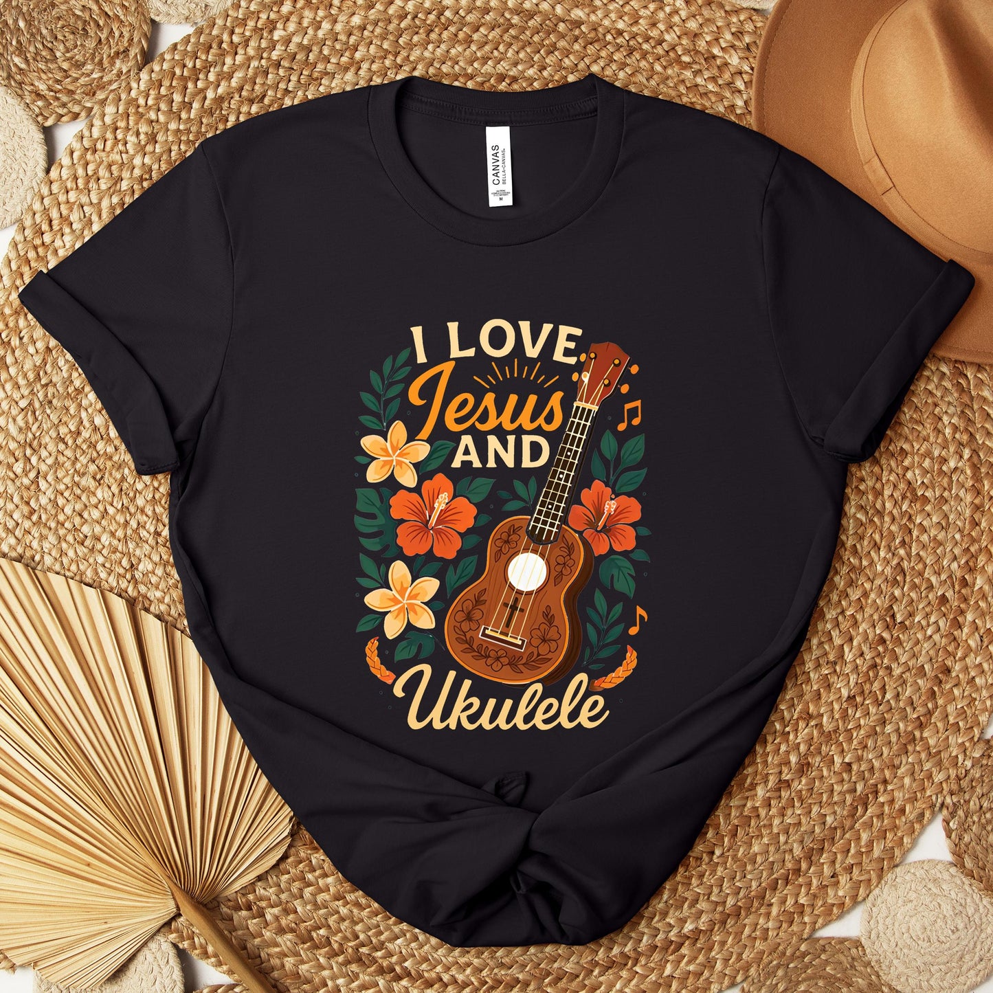 I Love Jesus And Ukulele Premium T-shirt