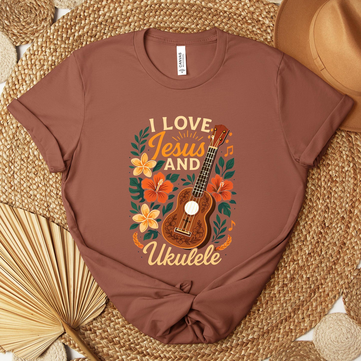 I Love Jesus And Ukulele Premium T-shirt