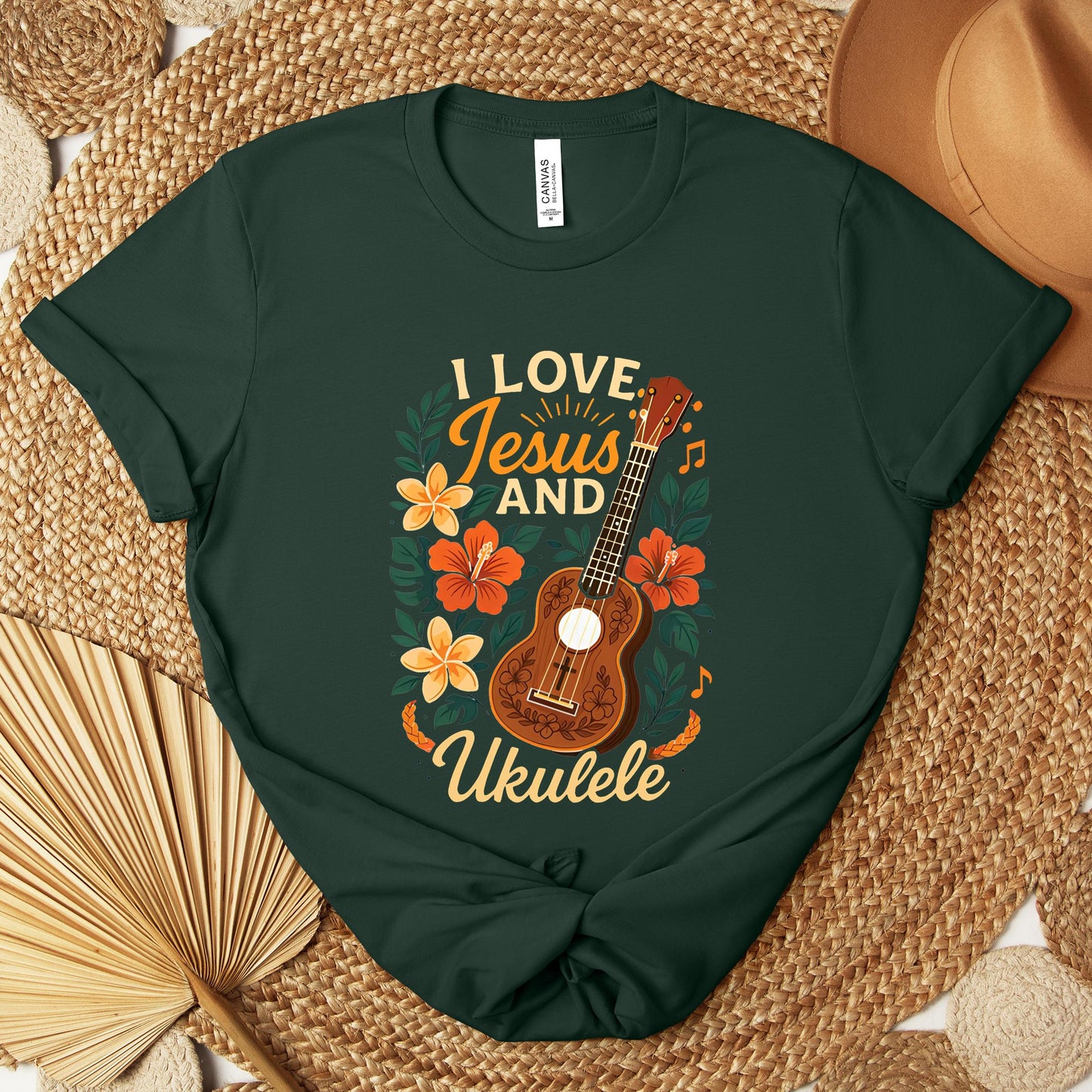 I Love Jesus And Ukulele Premium T-shirt