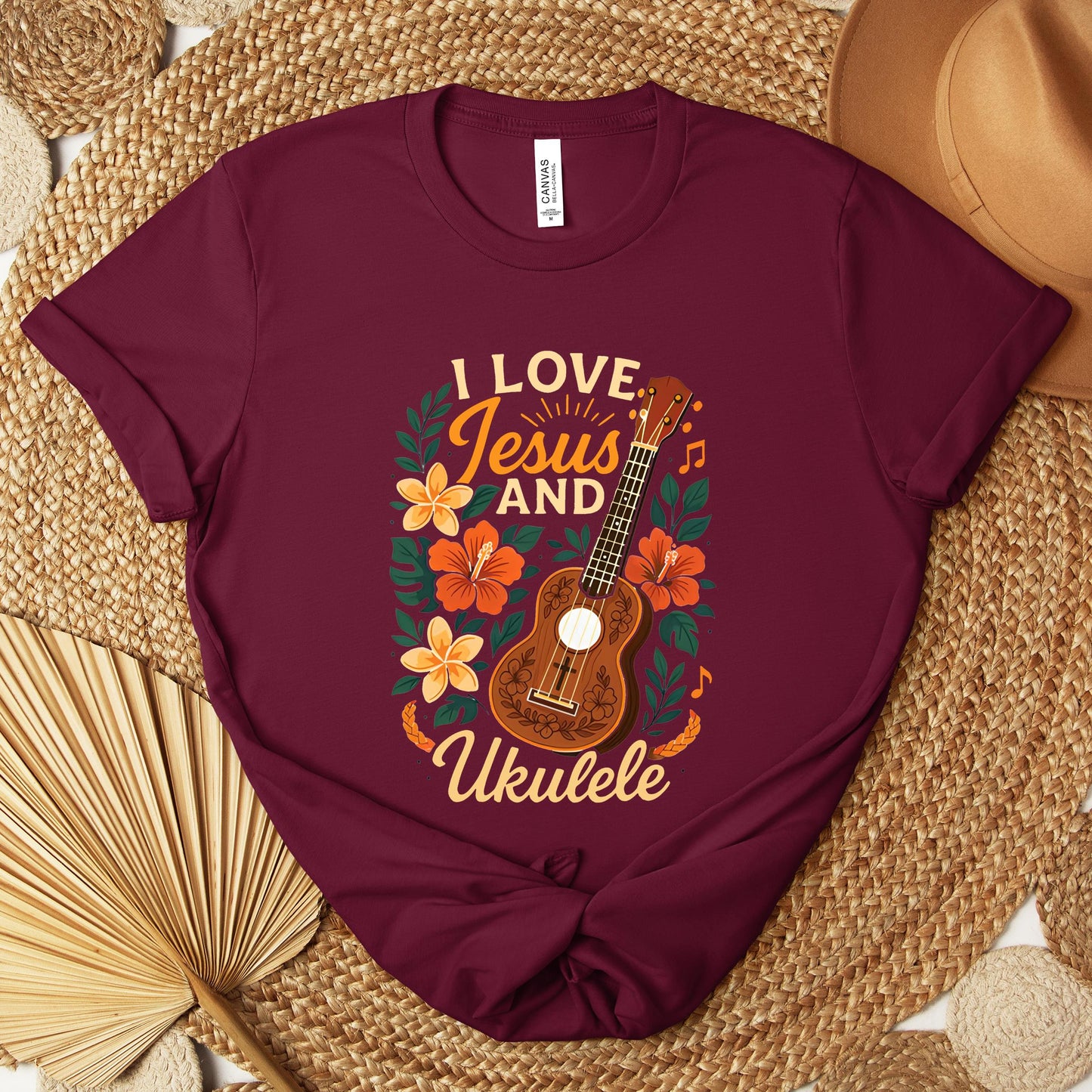 I Love Jesus And Ukulele Premium T-shirt