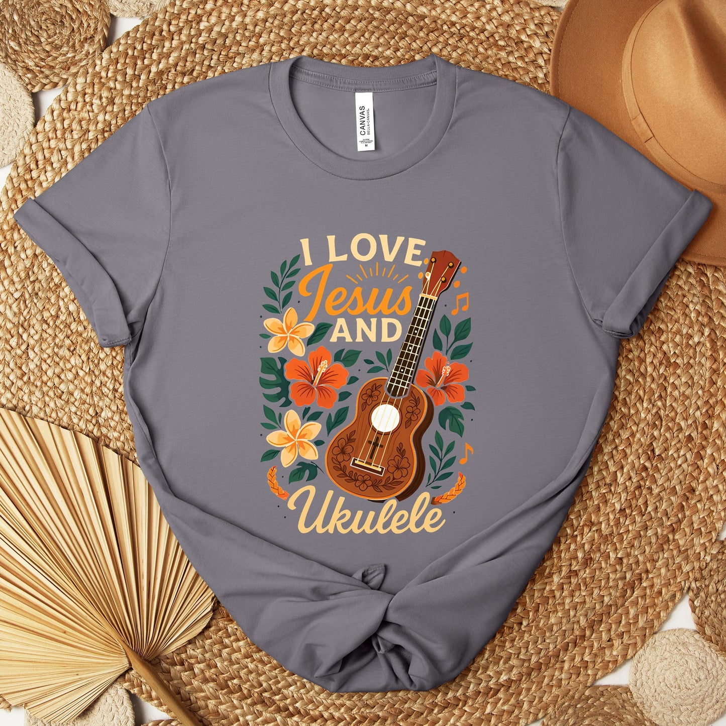 I Love Jesus And Ukulele Premium T-shirt