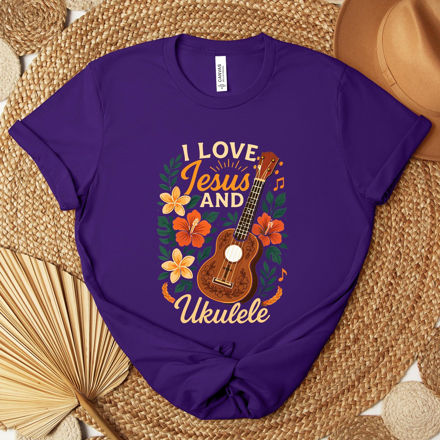 I Love Jesus And Ukulele Premium T-shirt
