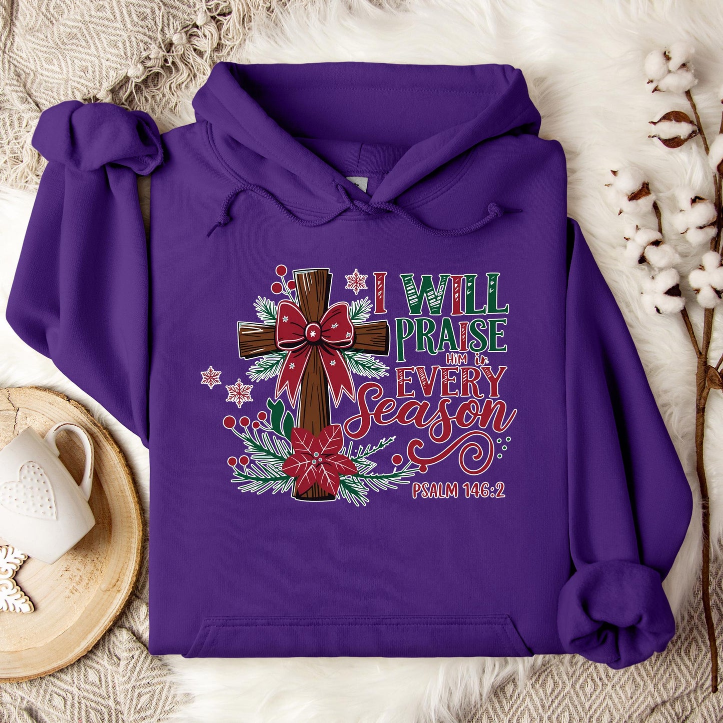 I Will Praise Him In Every Season Psalm 146.2 01 Hoodie