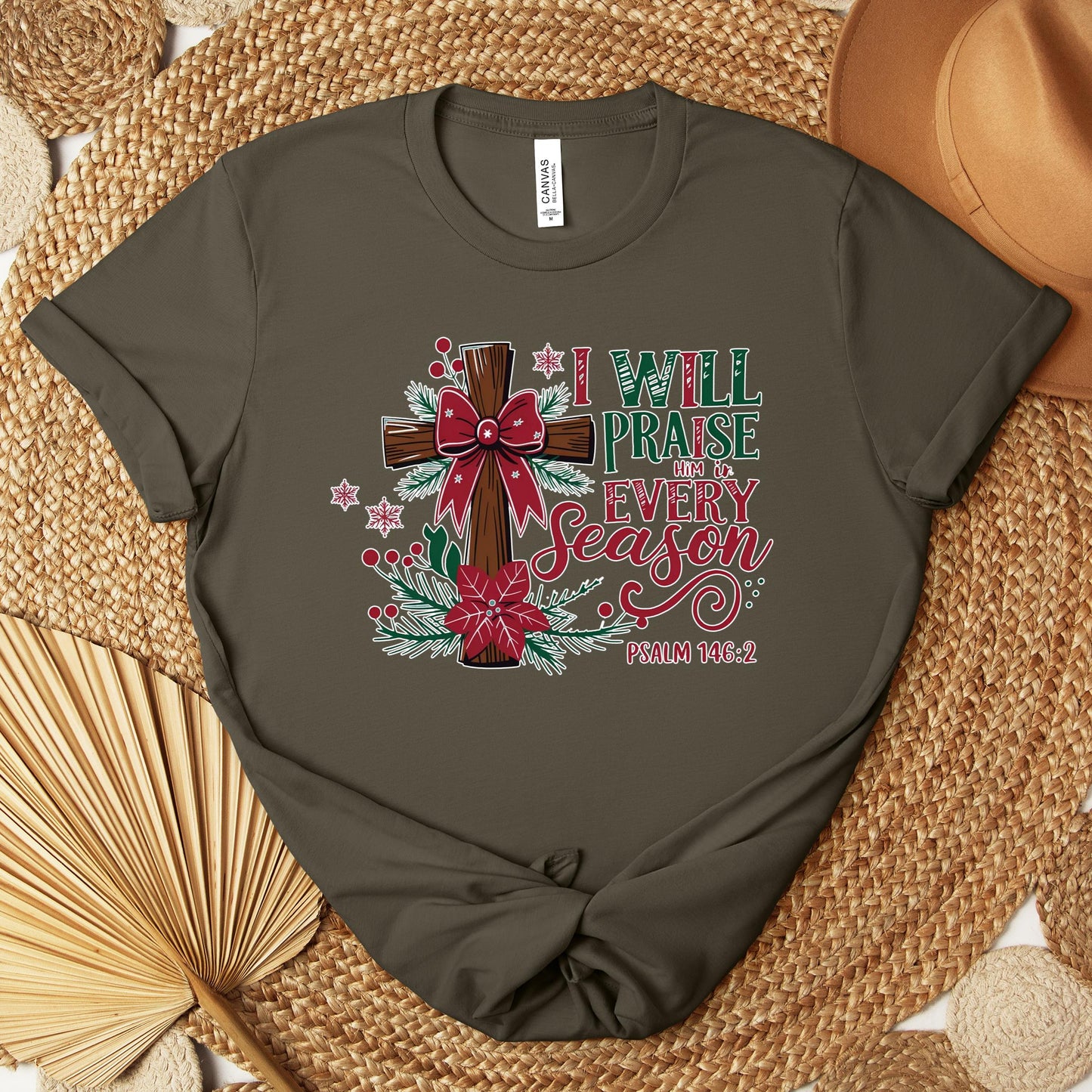 I Will Praise Him In Every Season Psalm 146.2 01 Premium T-shirt