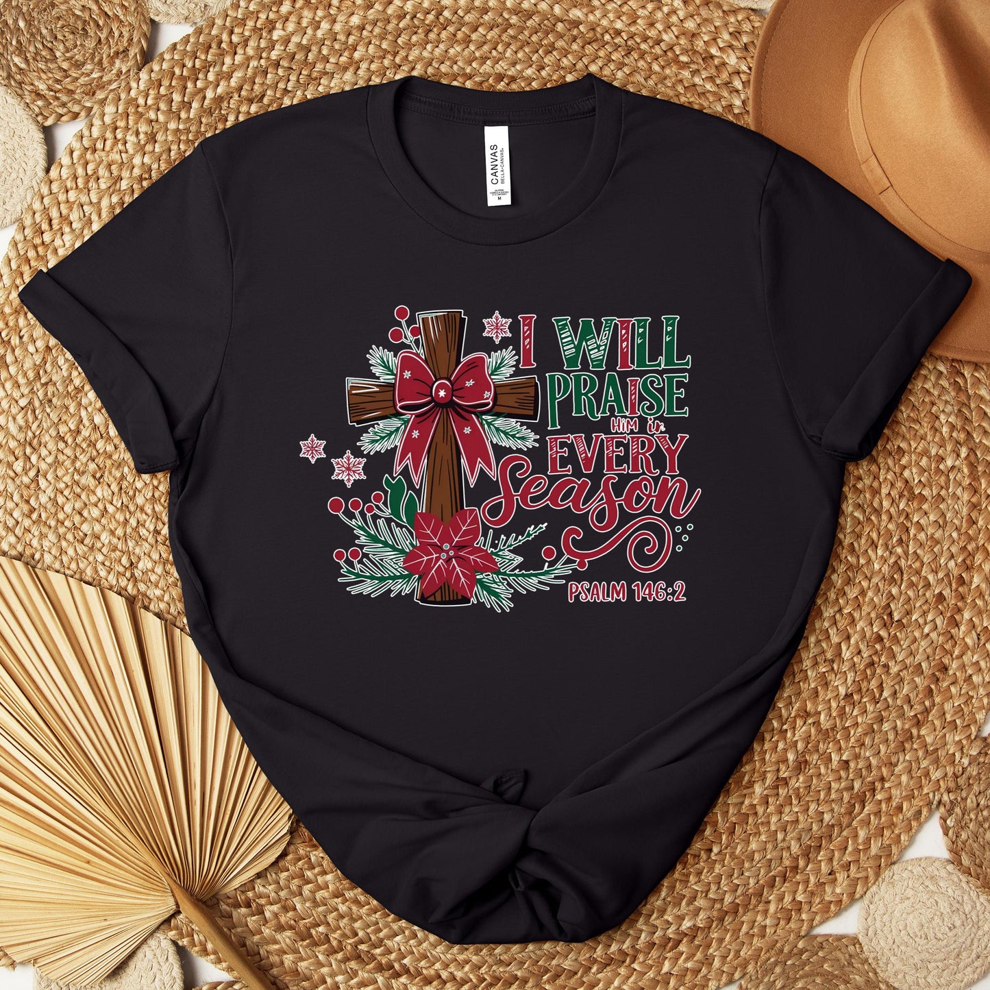 I Will Praise Him In Every Season Psalm 146.2 01 Premium T-shirt