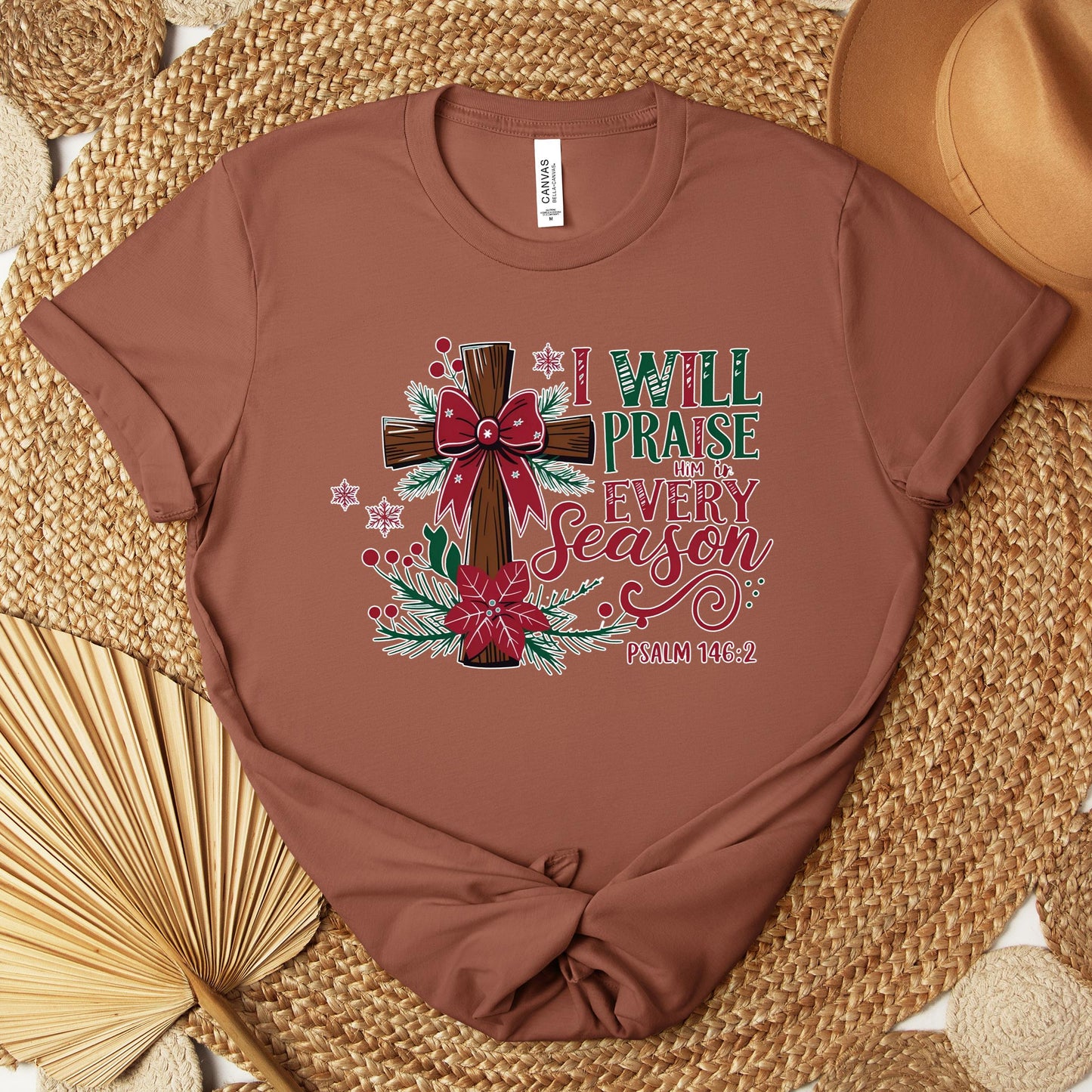 I Will Praise Him In Every Season Psalm 146.2 01 Premium T-shirt