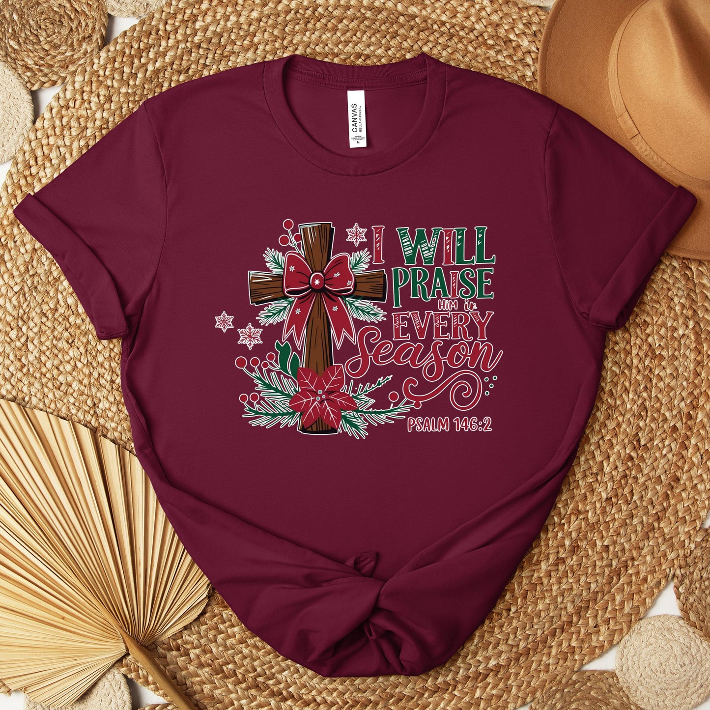 I Will Praise Him In Every Season Psalm 146.2 01 Premium T-shirt