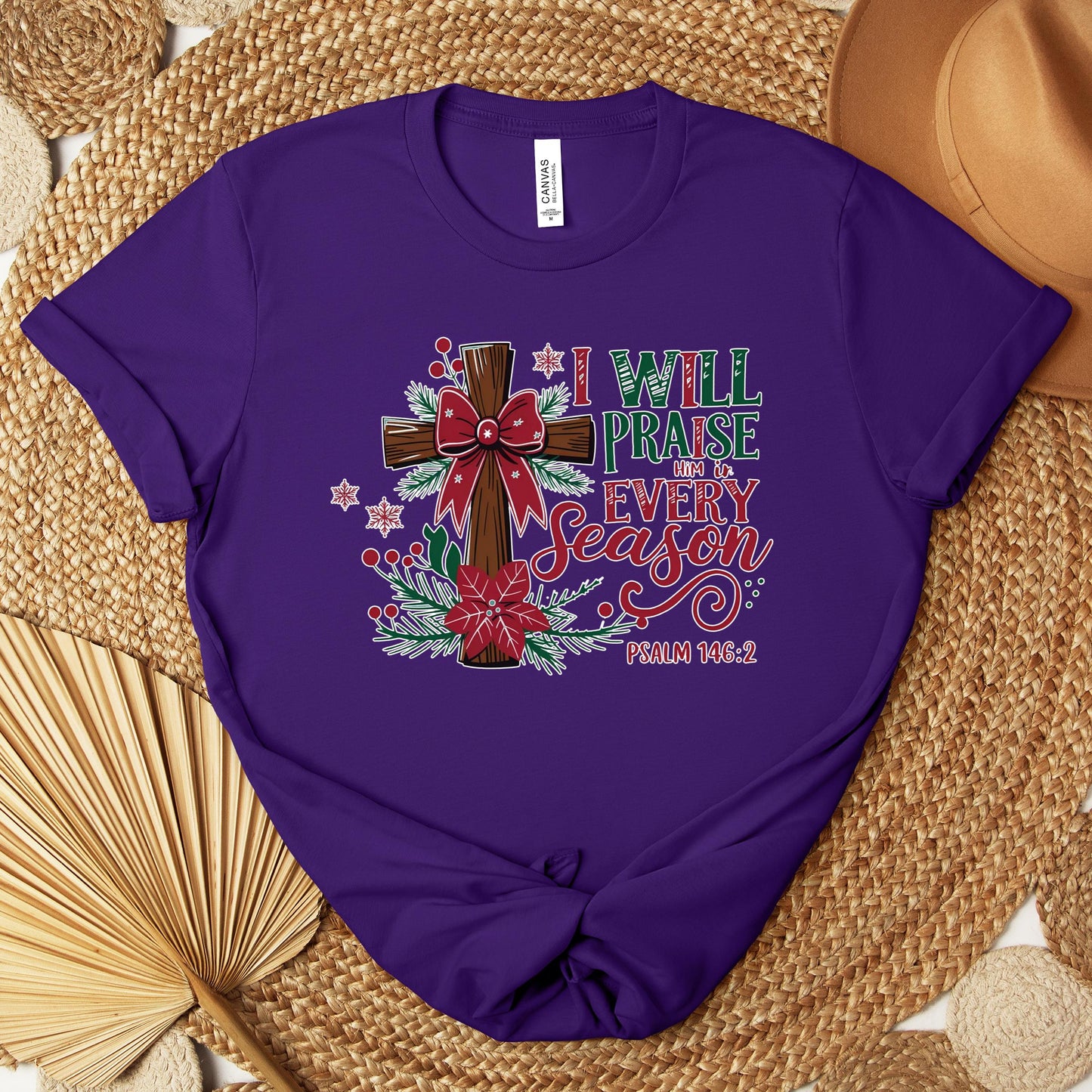 I Will Praise Him In Every Season Psalm 146.2 01 Premium T-shirt