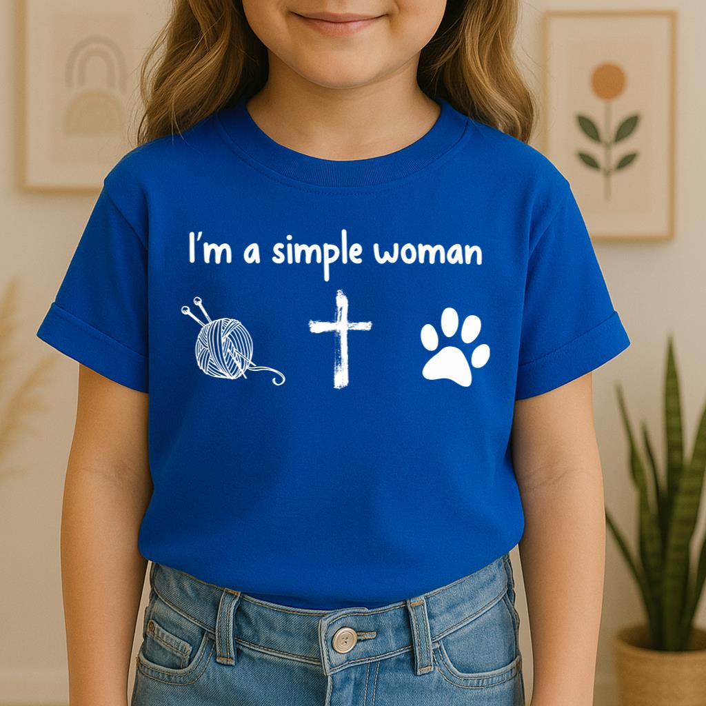 Im A Simple Woman Yarn Cross Dog Cat