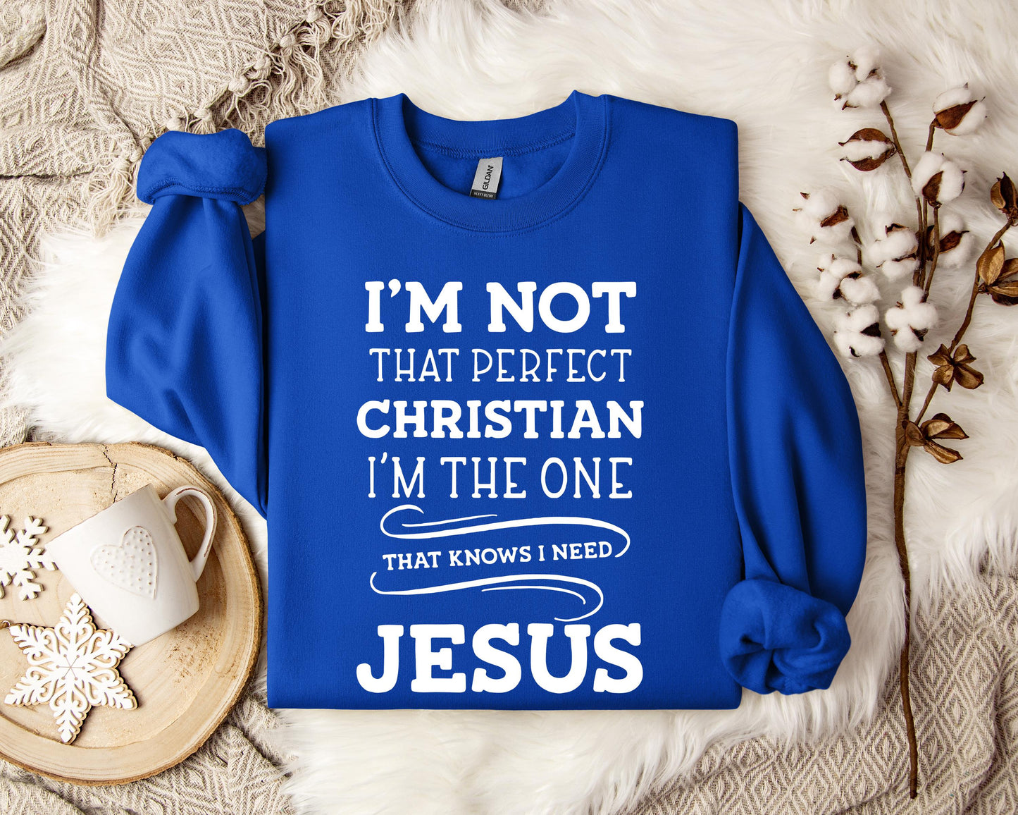 I'm Not That Perfect Christian I'm The One That Knows I Need Jesus Sweatshirt
