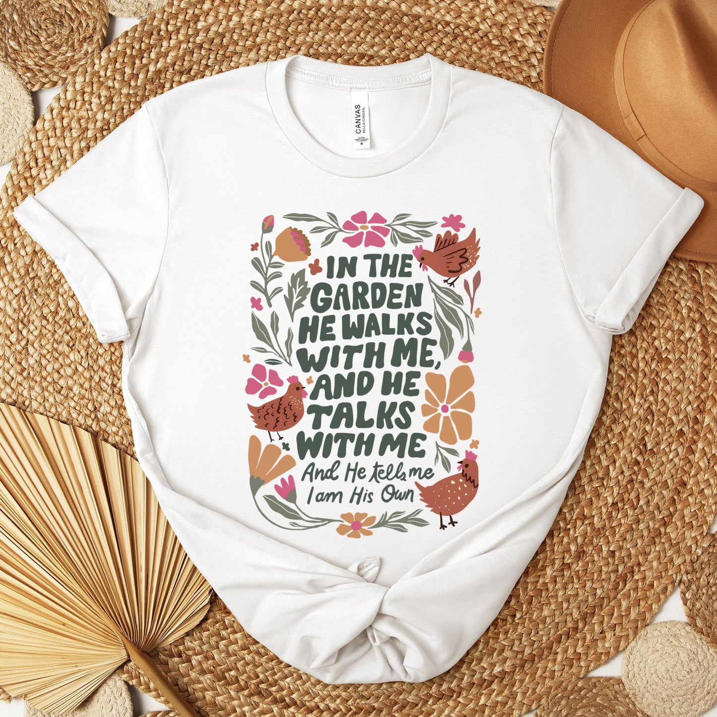 In The Garden He Walks With Me And He Talks With Me And He Tells Me I Am His Own Premium T-shirt