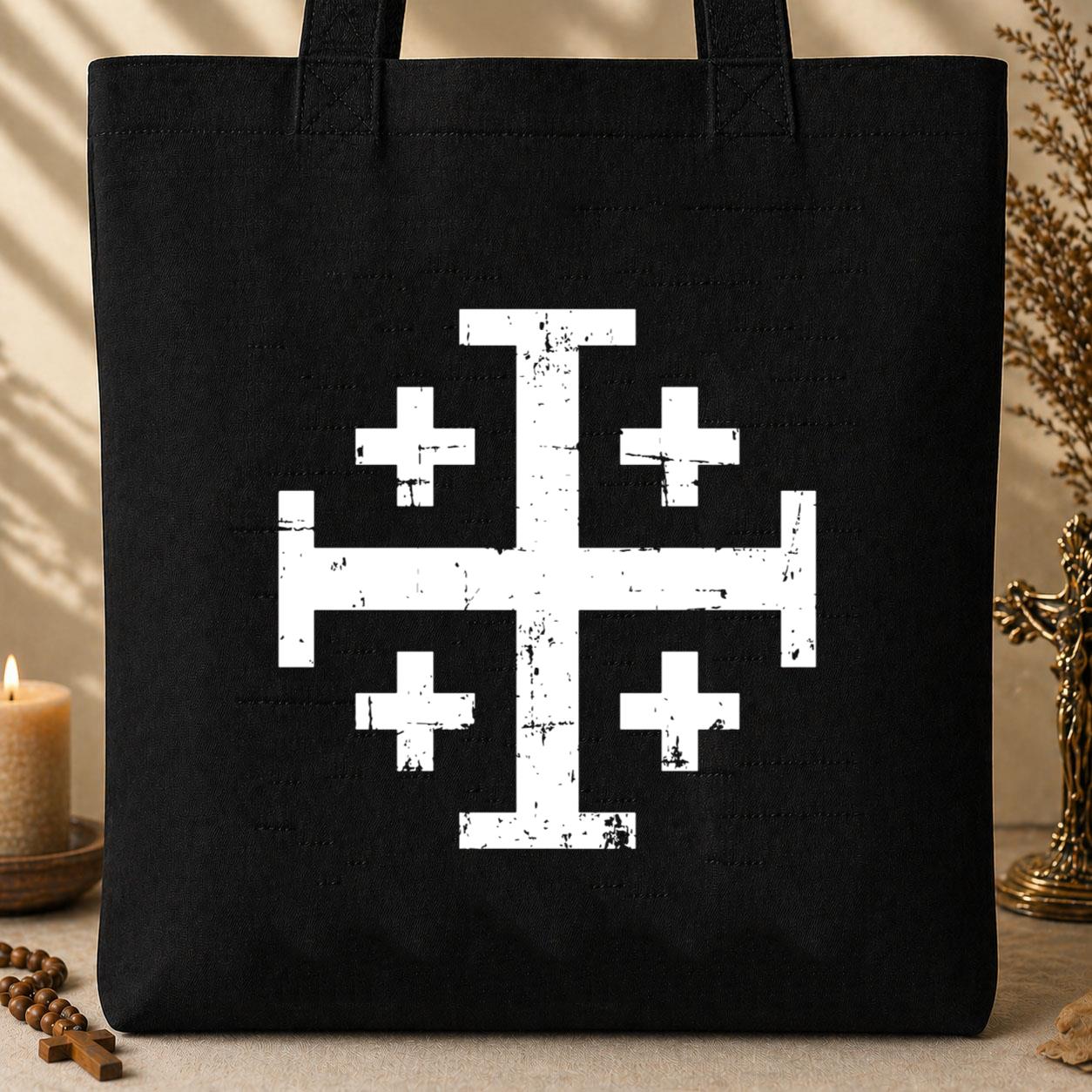 Jerusalem Cross Tote Bag
