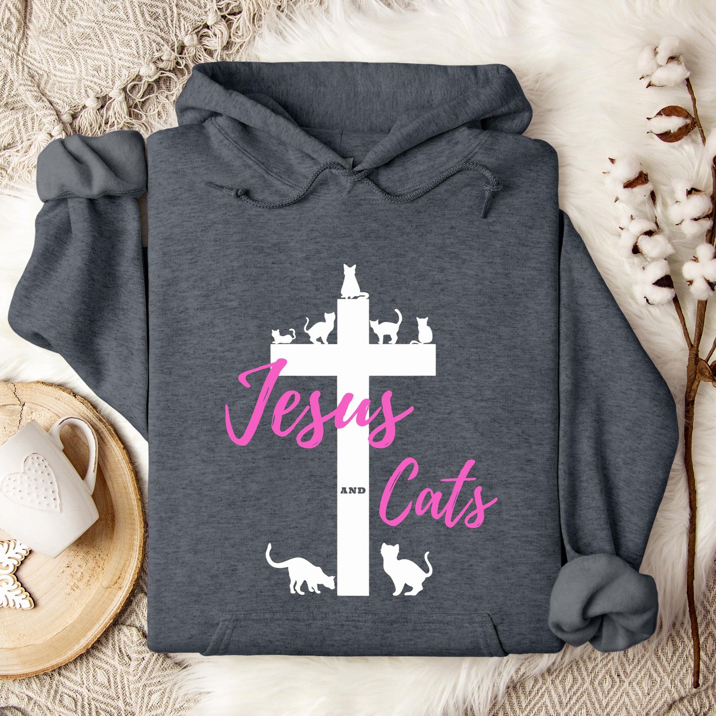 Jesus And Cats Hoodie