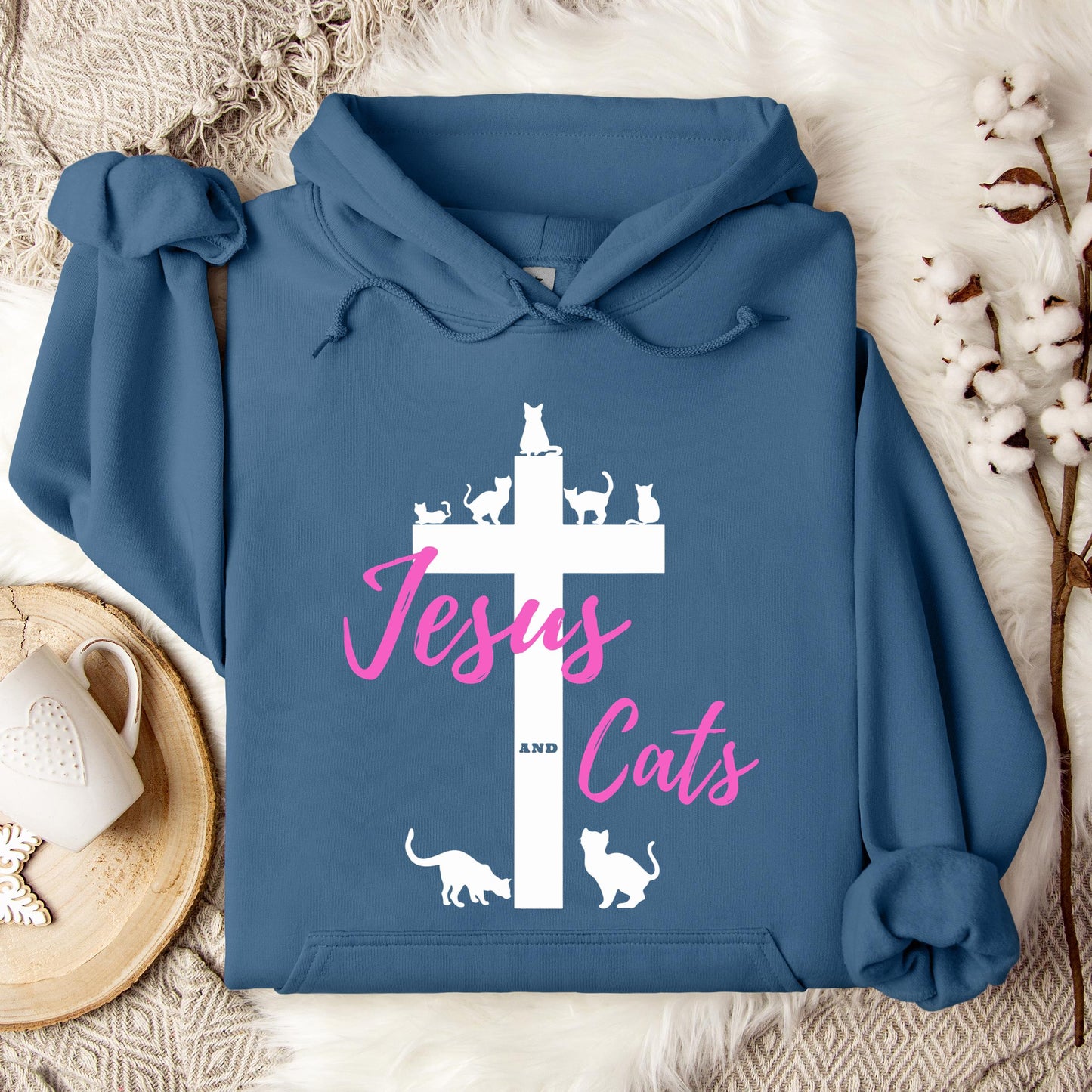 Jesus And Cats Hoodie