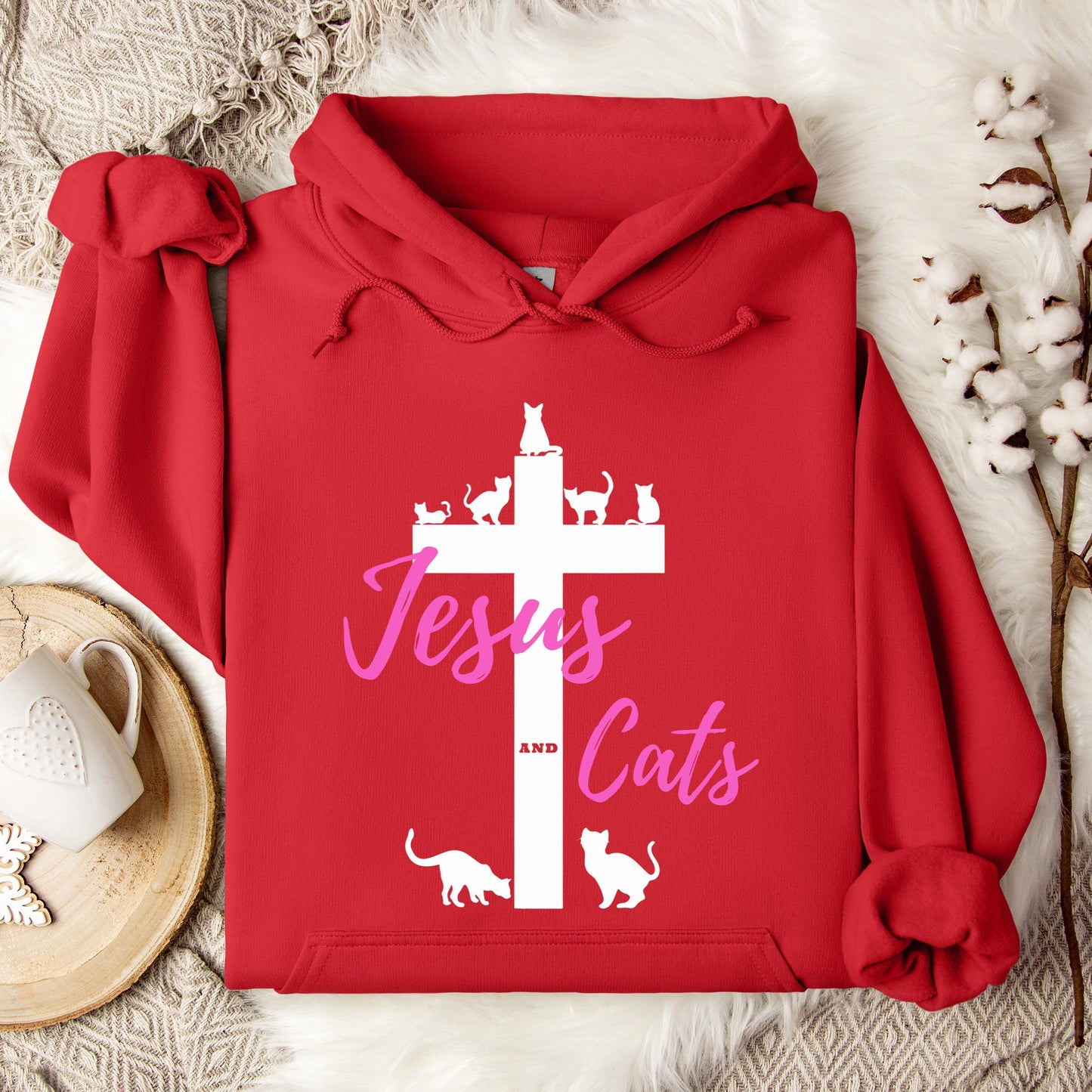 Jesus And Cats Hoodie