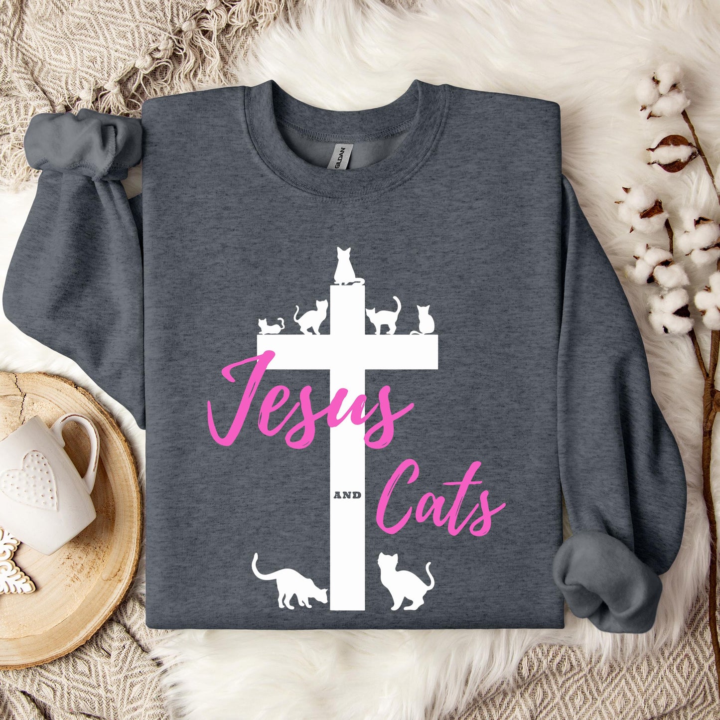 Jesus And Cats Sweatshirt
