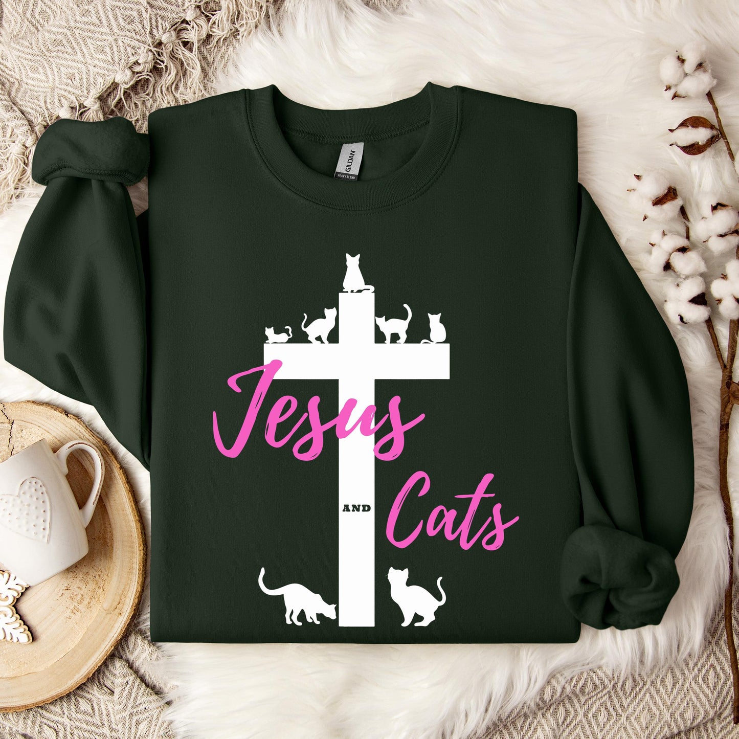 Jesus And Cats Sweatshirt
