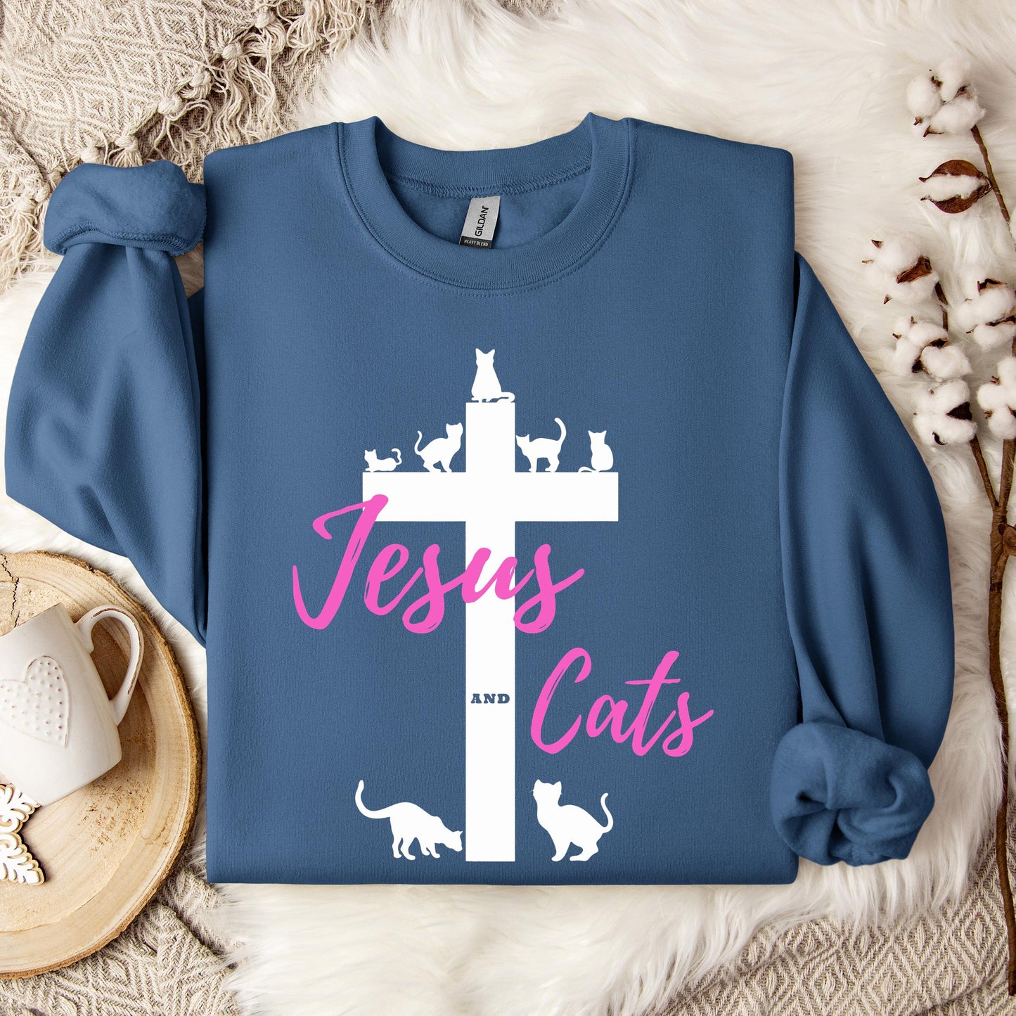 Jesus And Cats Sweatshirt