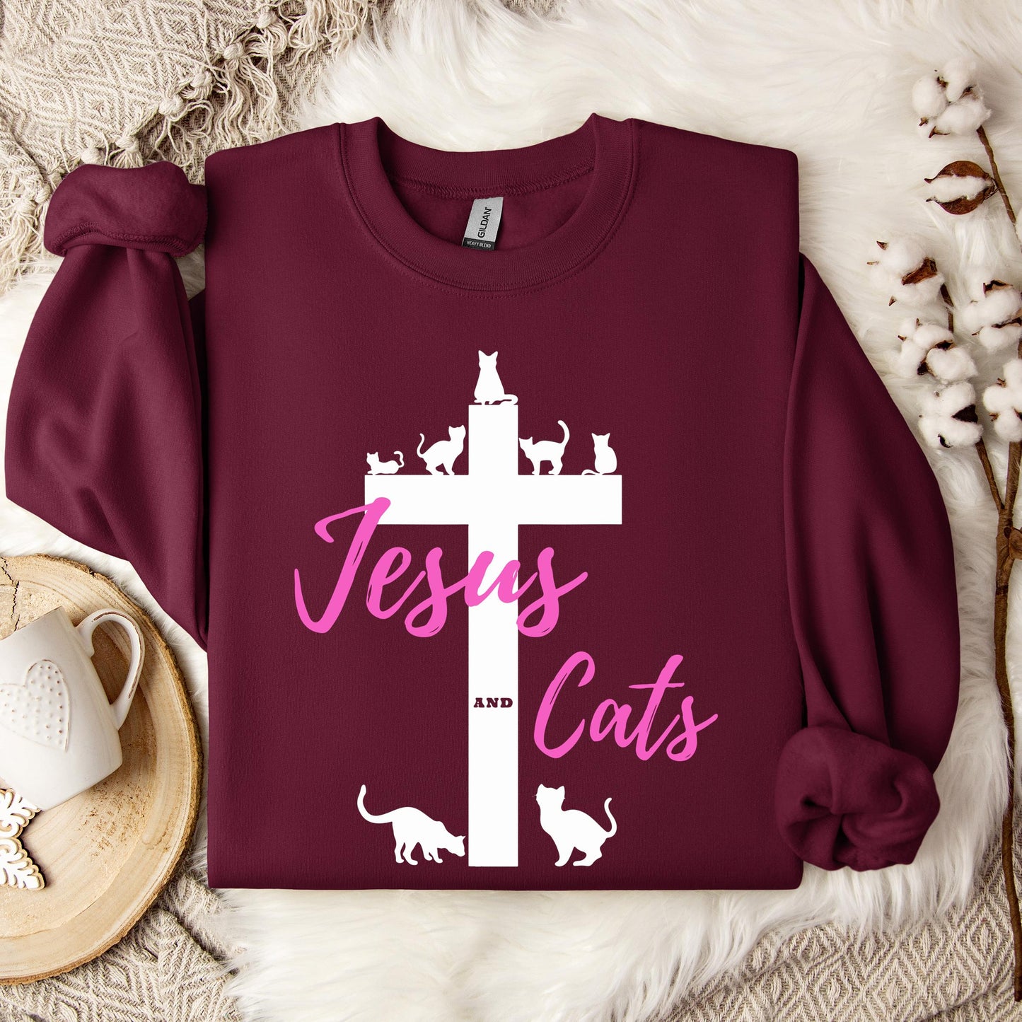 Jesus And Cats Sweatshirt
