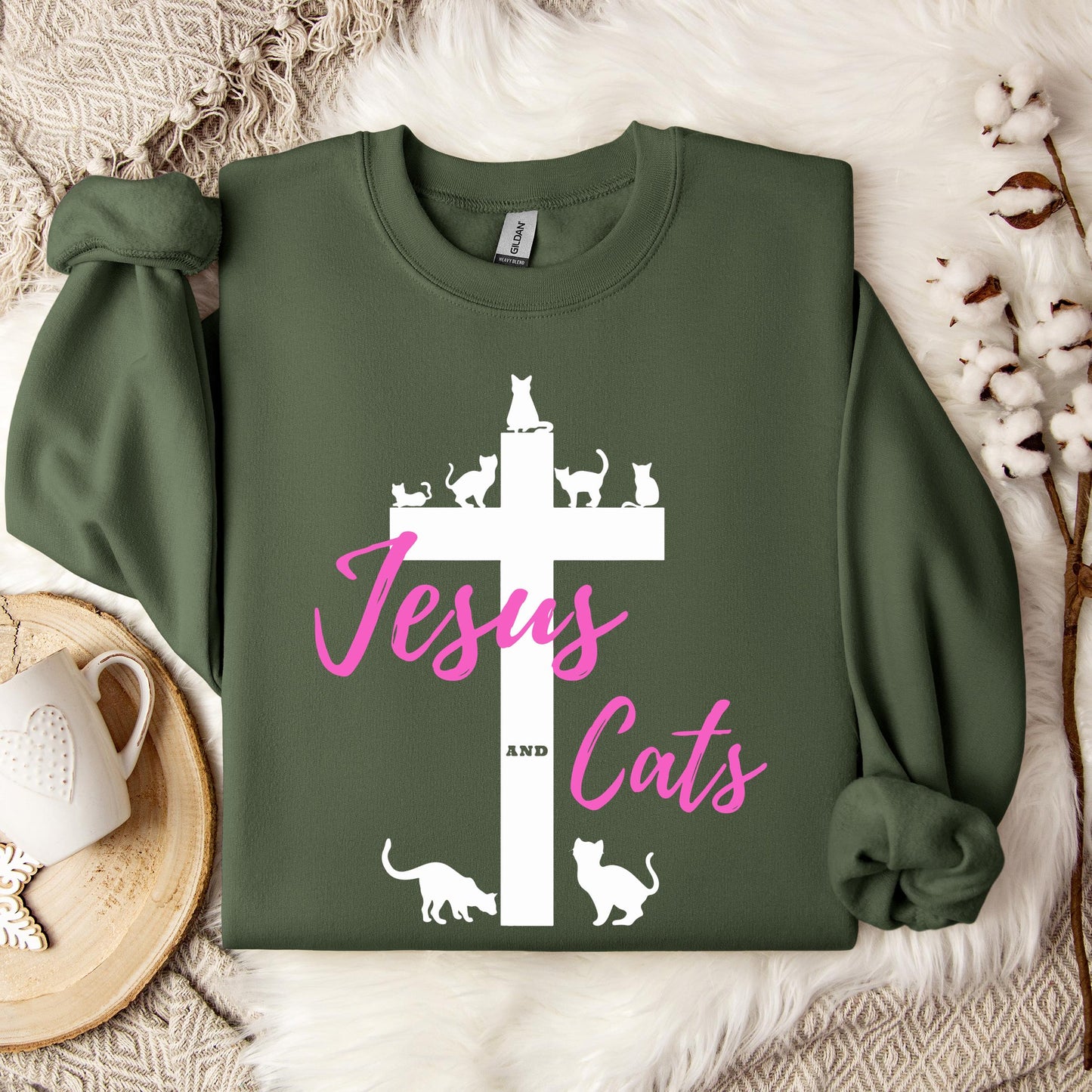 Jesus And Cats Sweatshirt