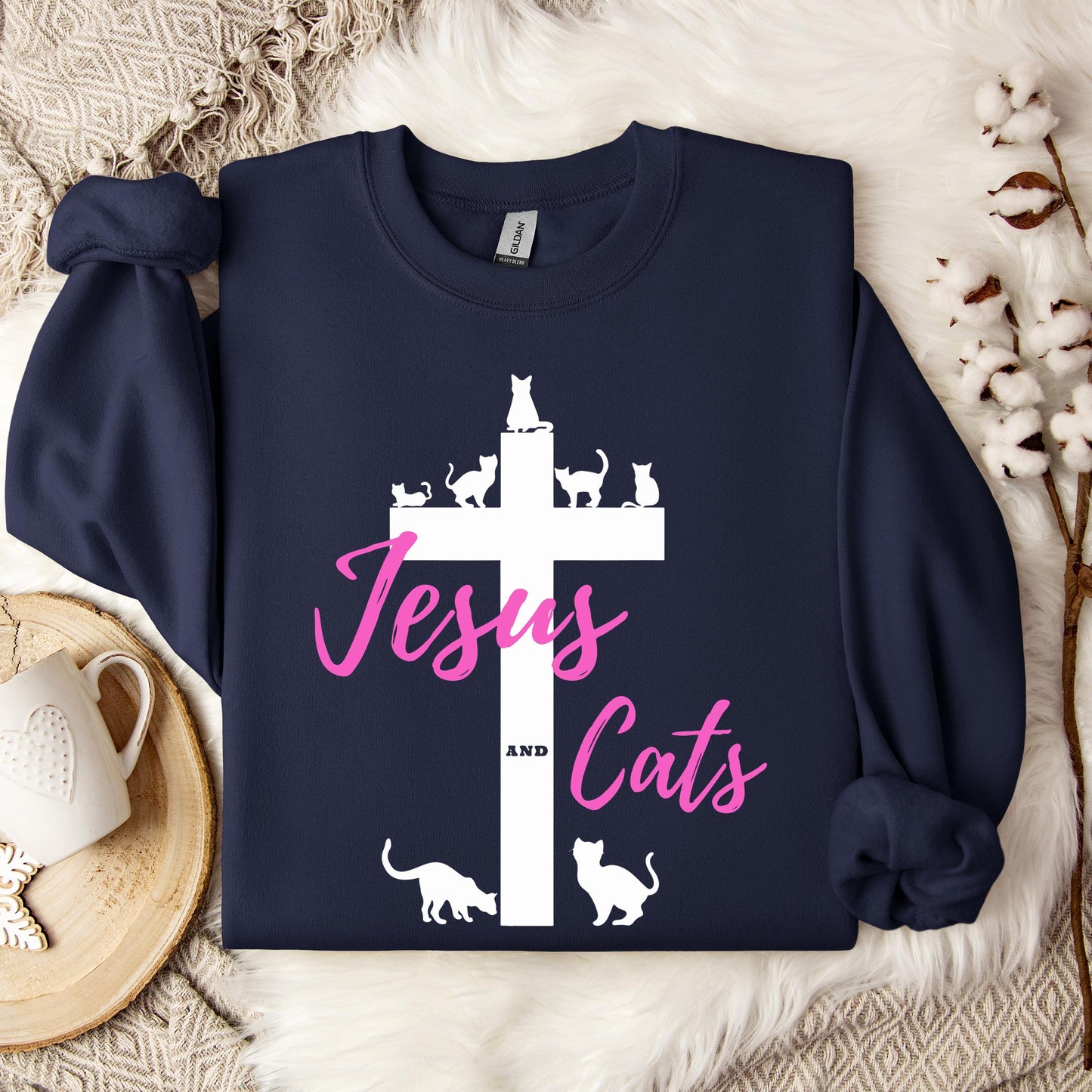 Jesus And Cats Sweatshirt
