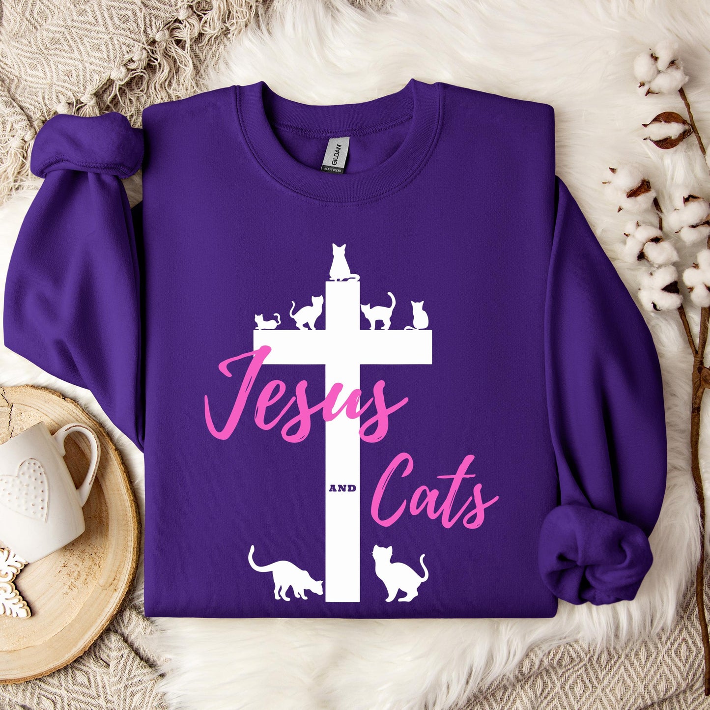 Jesus And Cats Sweatshirt