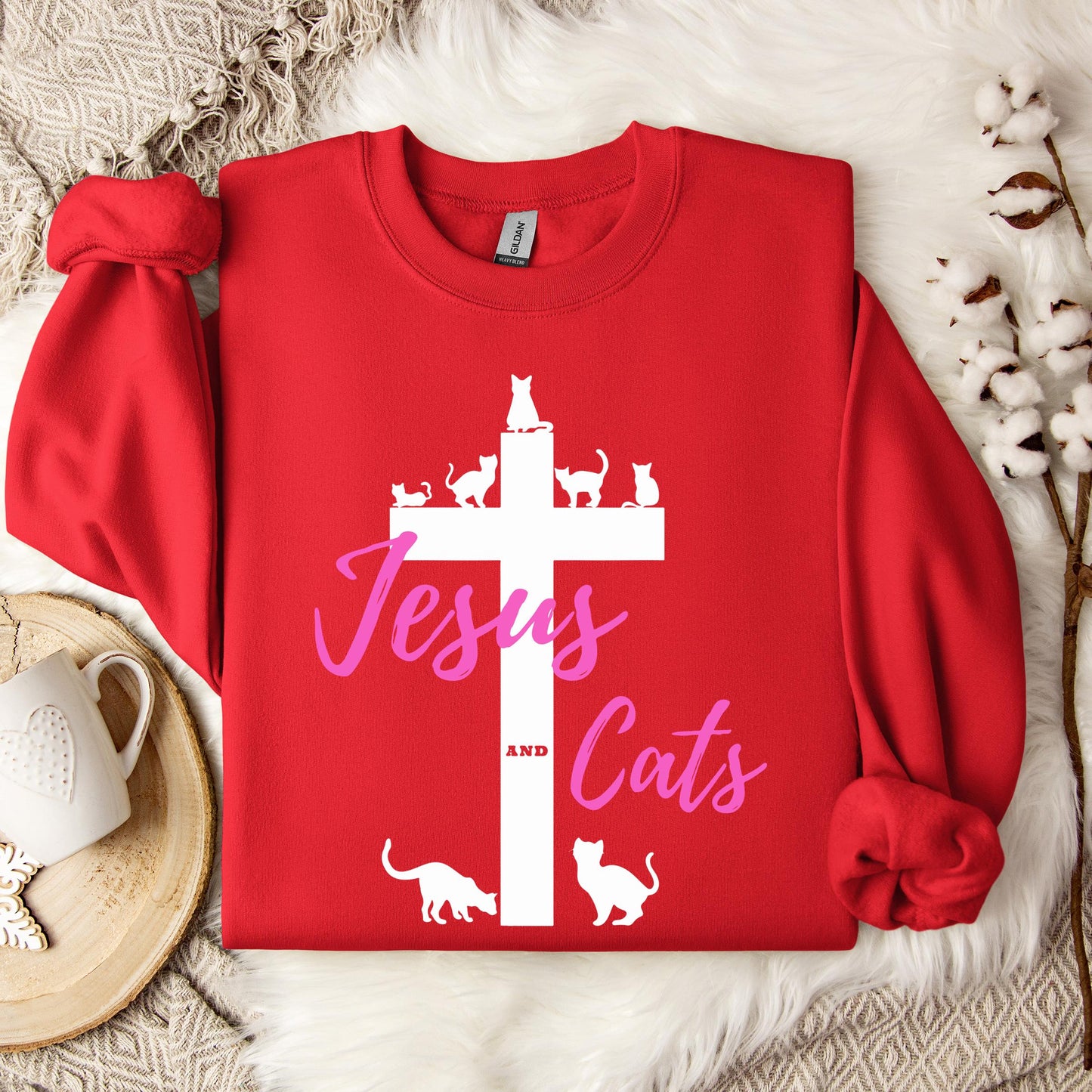 Jesus And Cats Sweatshirt