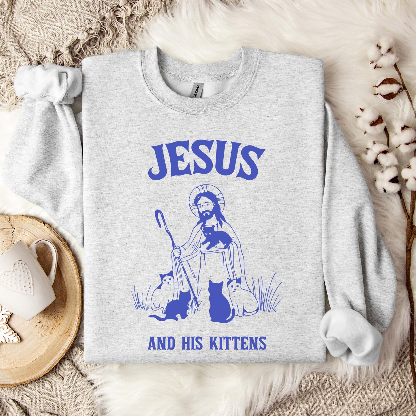 Jesus And His Kittens Sweatshirt