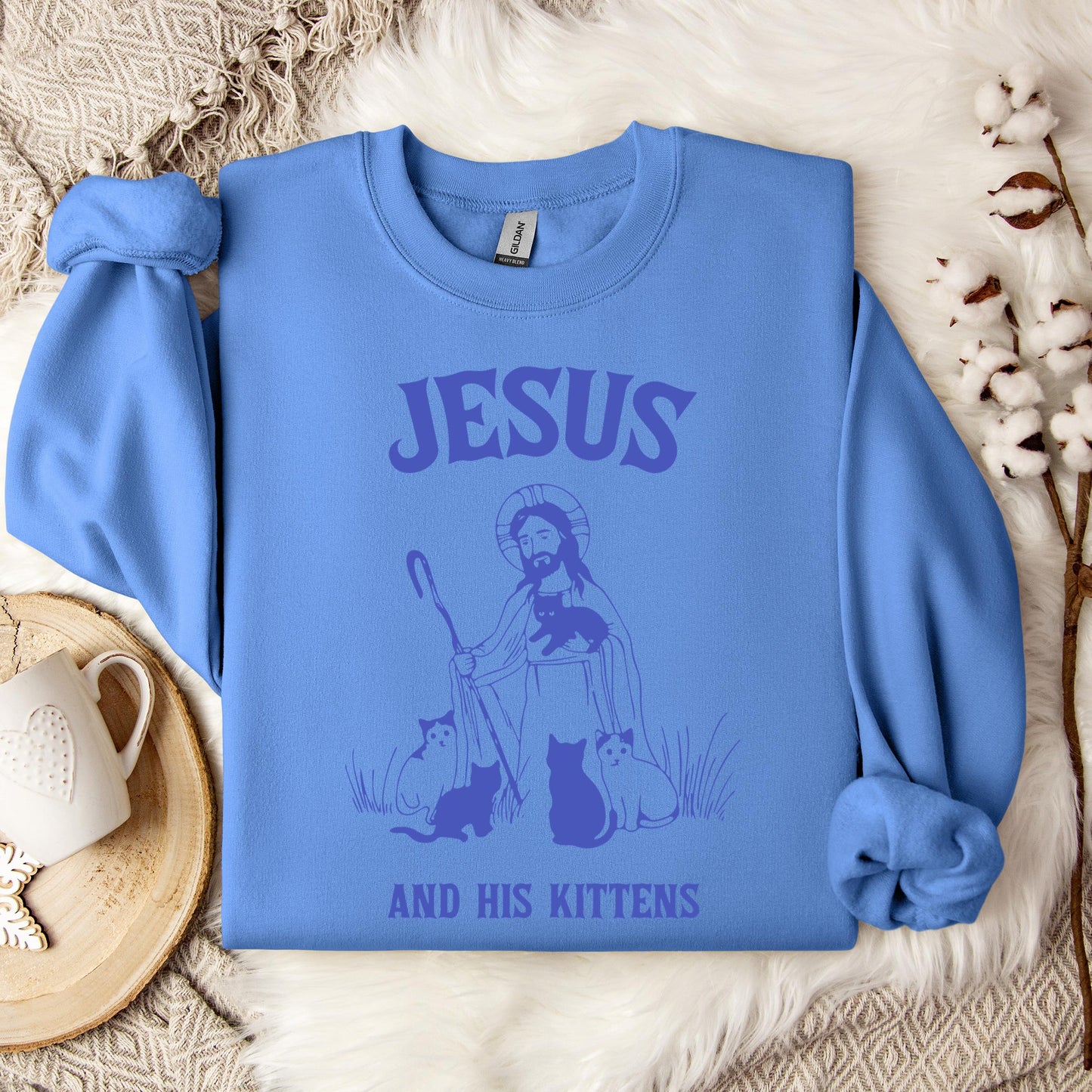 Jesus And His Kittens Sweatshirt
