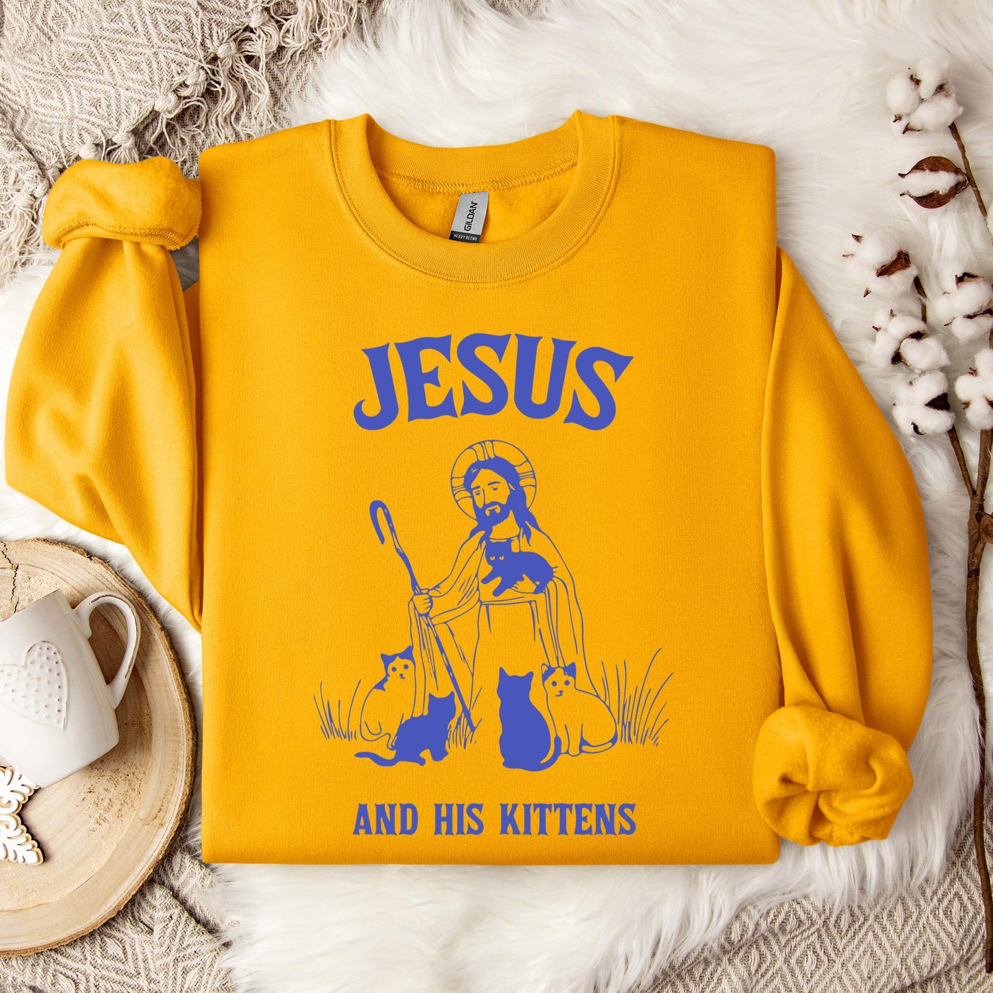 Jesus And His Kittens Sweatshirt
