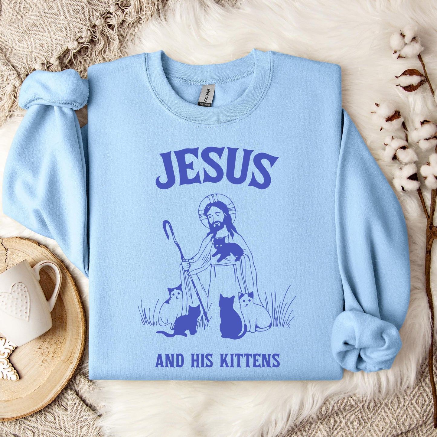 Jesus And His Kittens Sweatshirt
