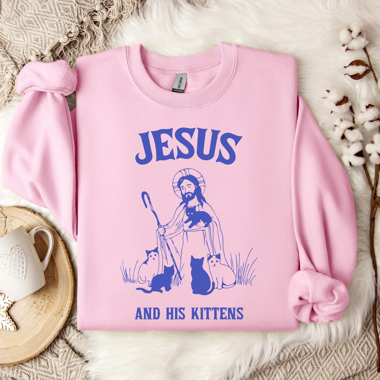 Jesus And His Kittens Sweatshirt