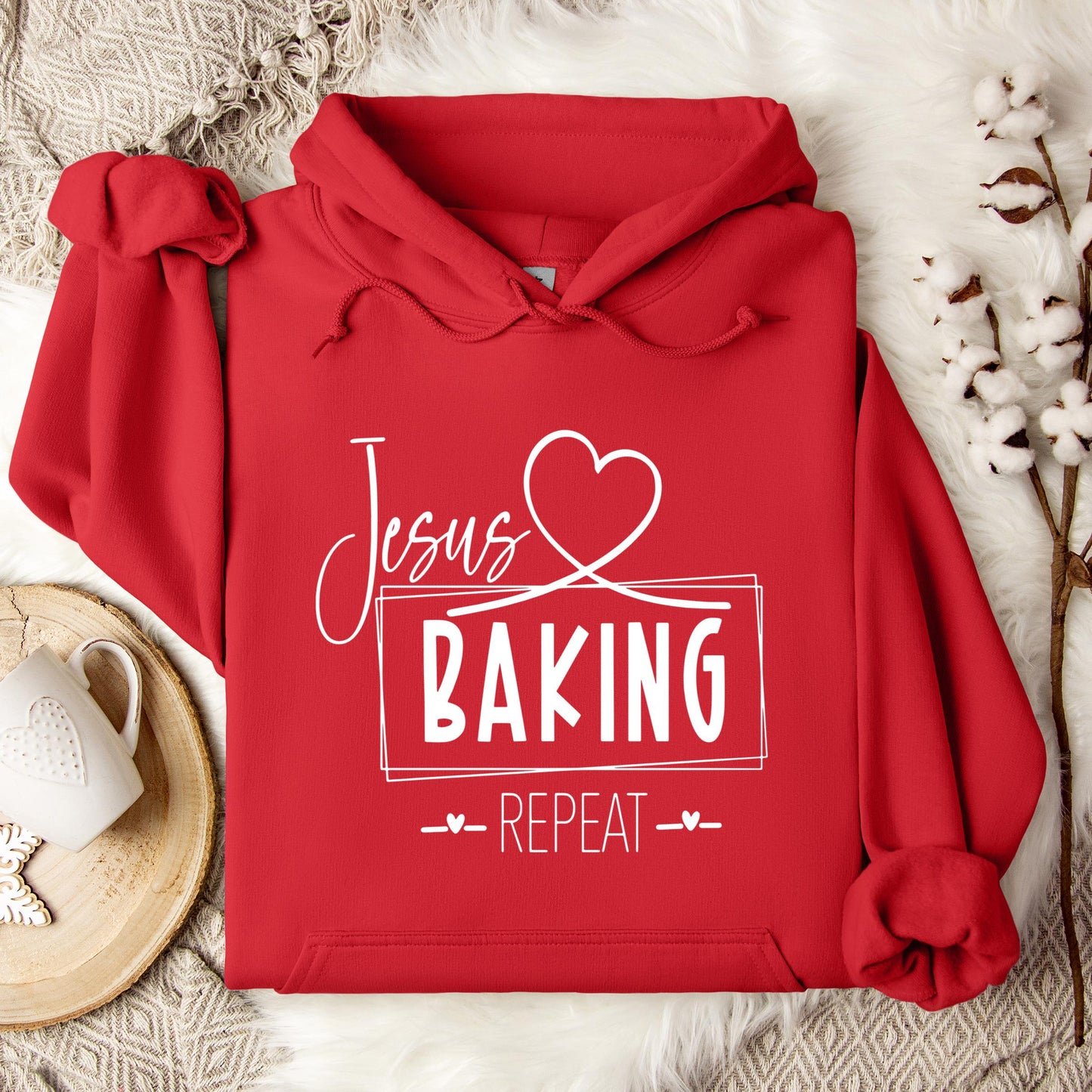 Jesus Baking Repeat Hoodie