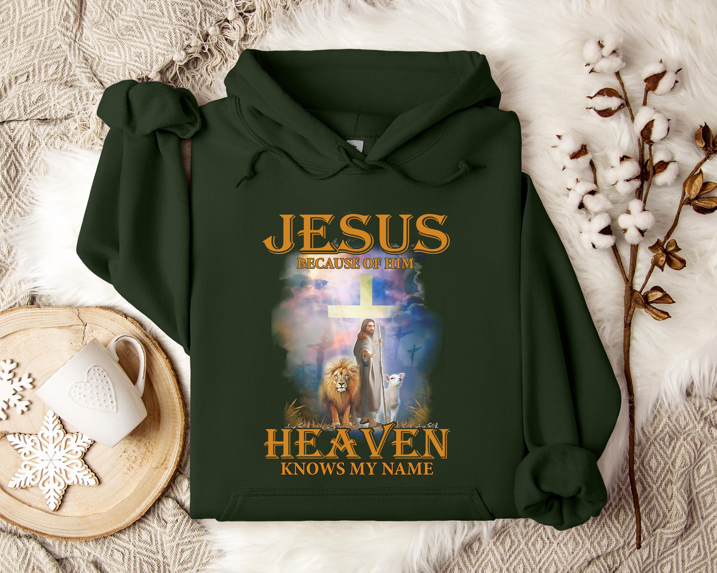 Jesus Because Of Him Heaven Knows My Name 2 Hoodie