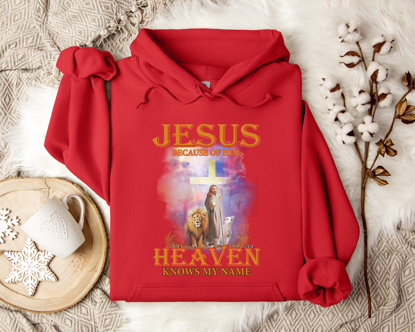 Jesus Because Of Him Heaven Knows My Name 2 Hoodie