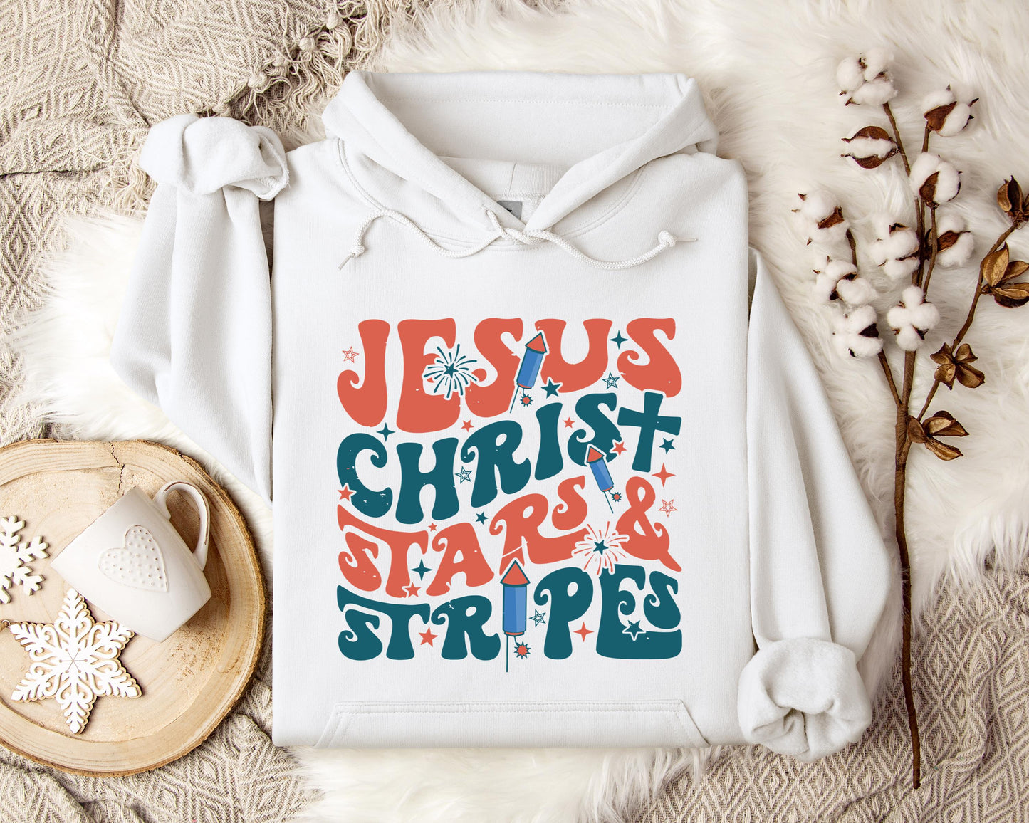 Jesus Christ Stars & Stripes Hoodie
