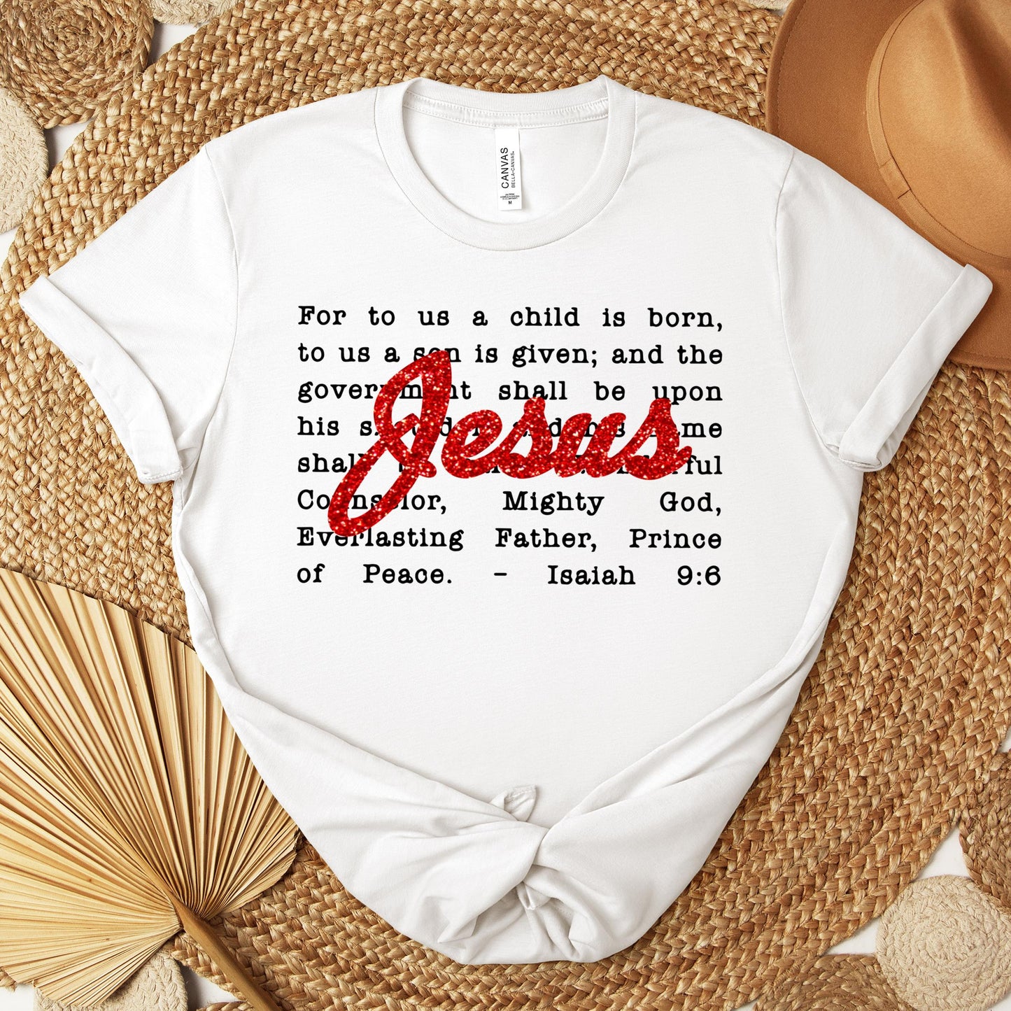 Jesus Christmas Bible Verse Isaiah 9.6 Premium T-shirt