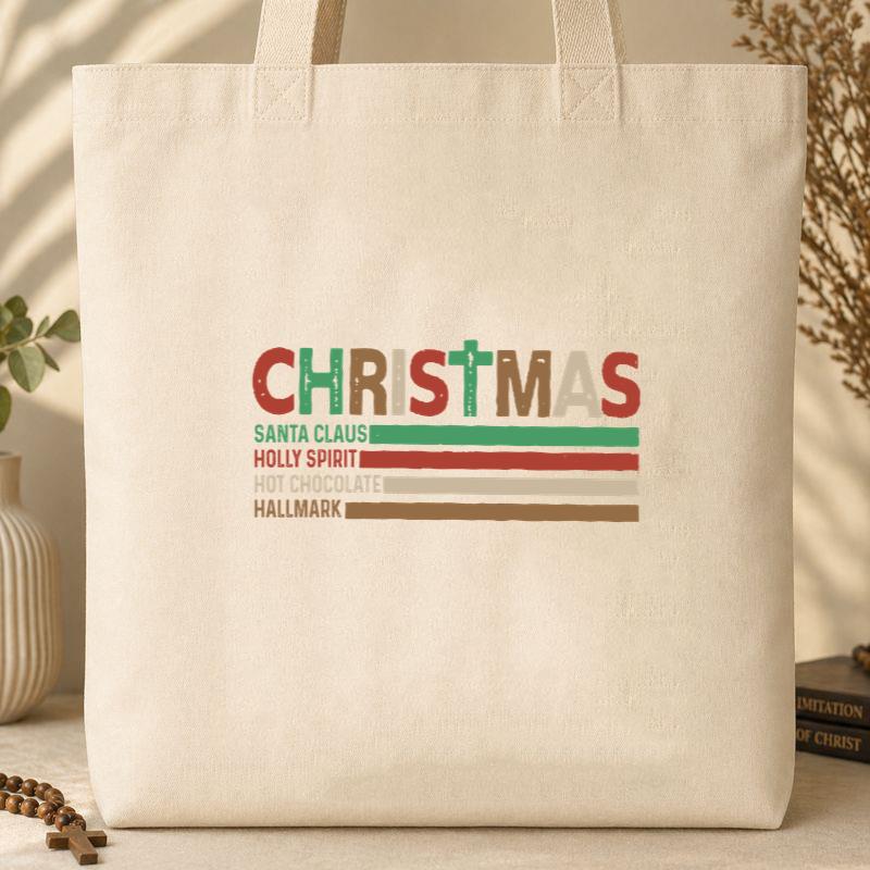 Jesus Christmas Keywords Tote Bag