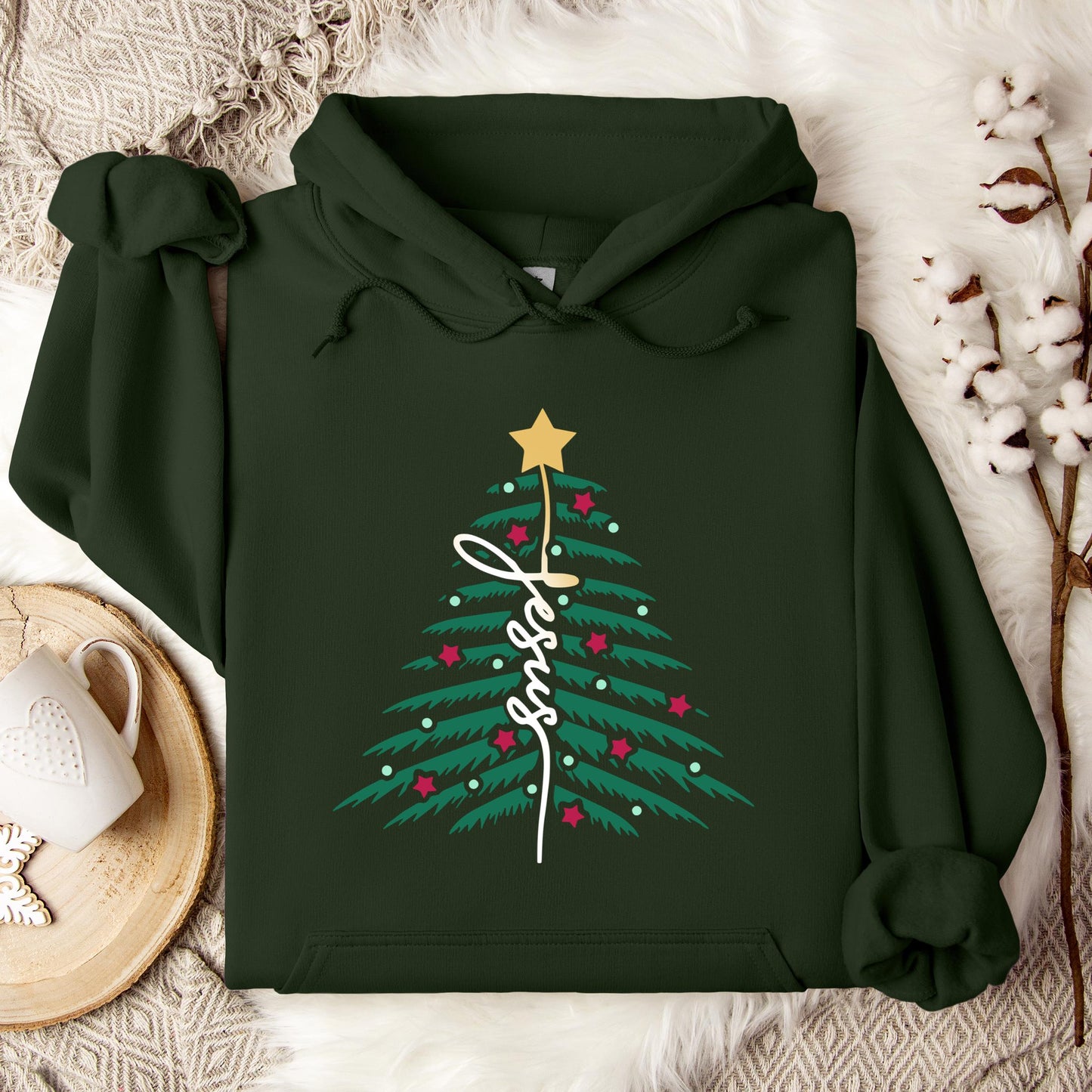 Jesus Christmas Tree 01 Hoodie
