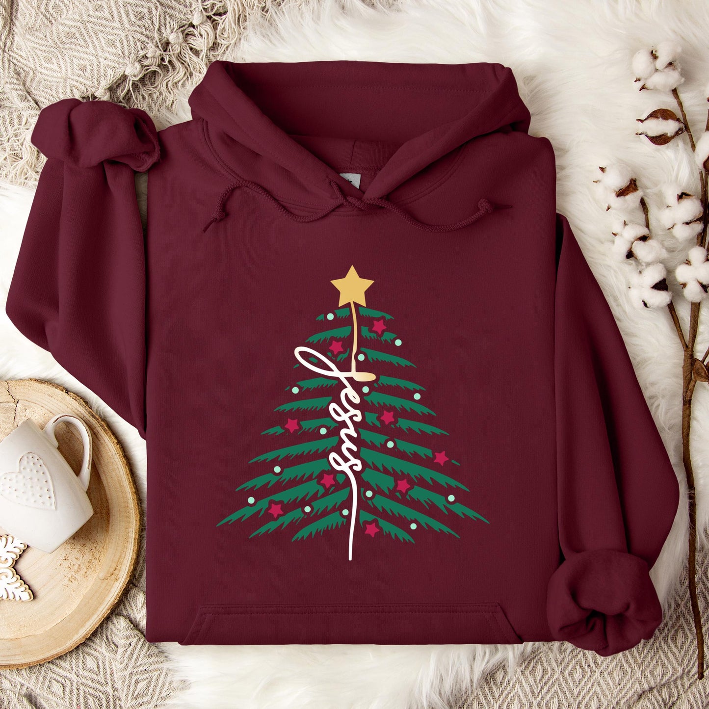 Jesus Christmas Tree 01 Hoodie
